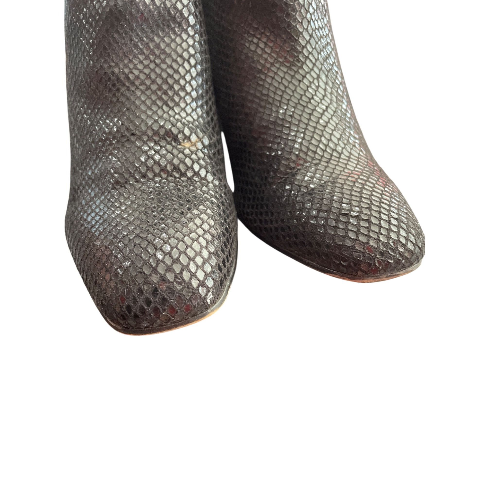Franco Sarto Franco Sarto womans black Snake Print Ankle 3" inch boots SK Size US 7 / IT 37 - 6 Thumbnail