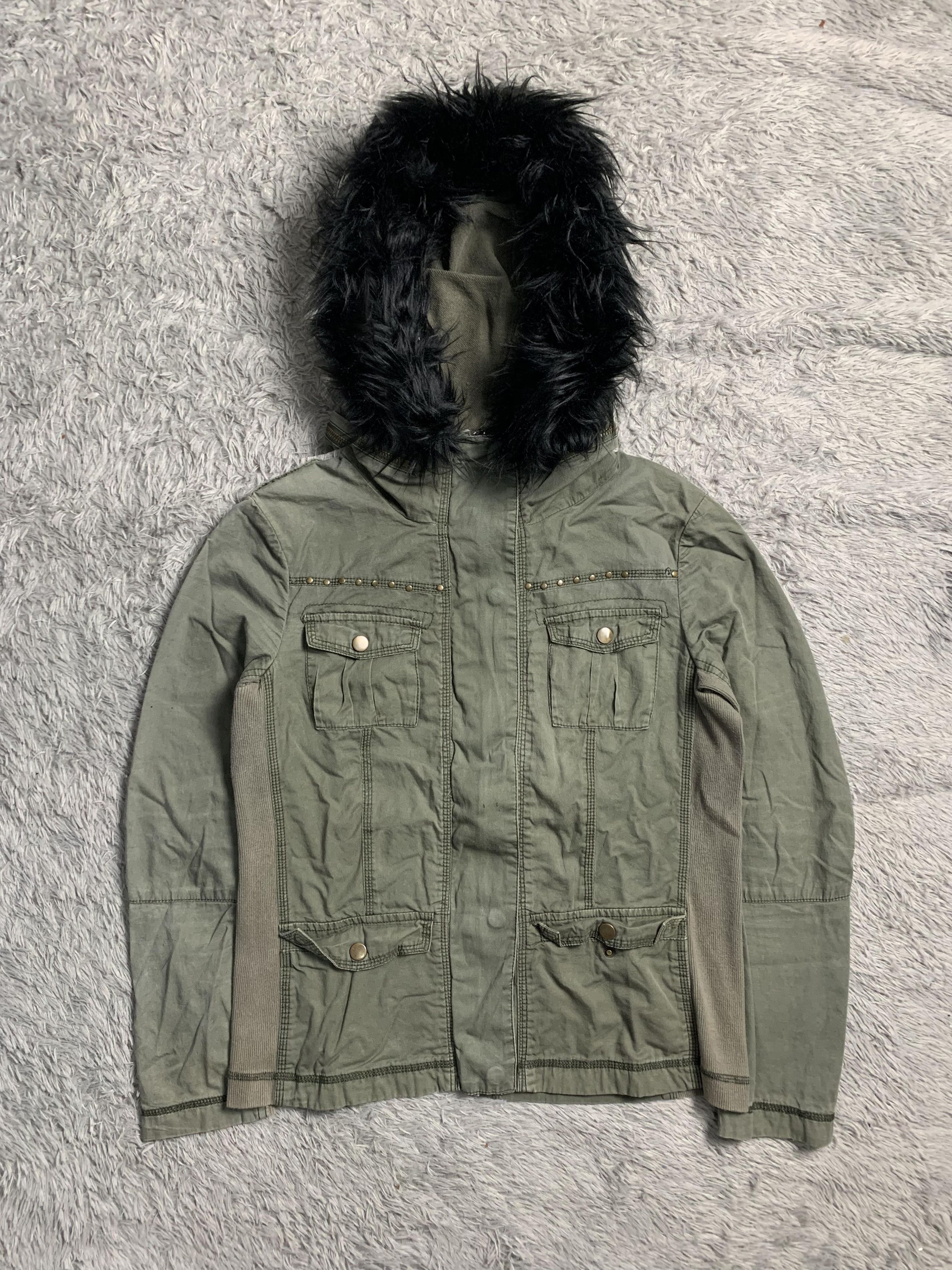 Japanese Brand Forever 21 Military Fur Jacket Size US M / EU 48-50 / 2 - 1 Thumbnail