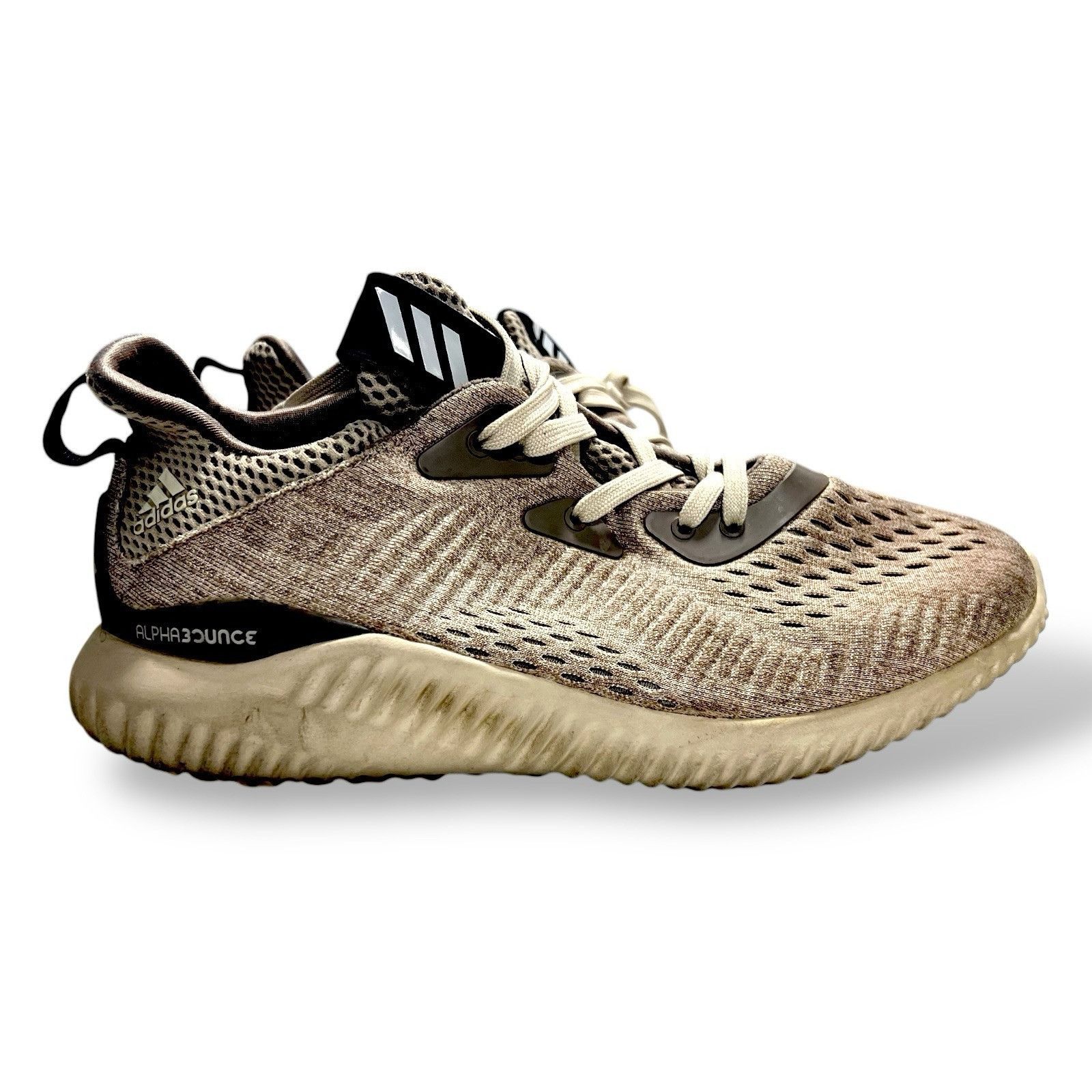 Adidas Size 6.5 - ADIDAS Alphabounce Engineered Mesh Beige Mens Spo Size US 6.5 / EU 39-40 - 2 Thumbnail
