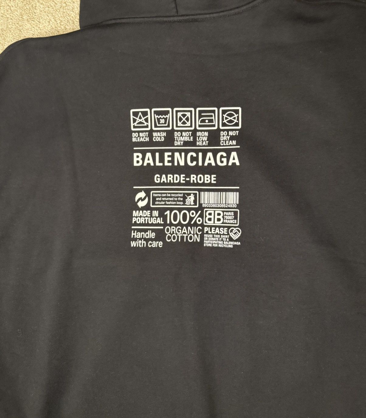 Balenciaga Balenciaga Garde-Robe Care Label Hoodie Black Size US XL / EU 56 / 4 - 3 Thumbnail