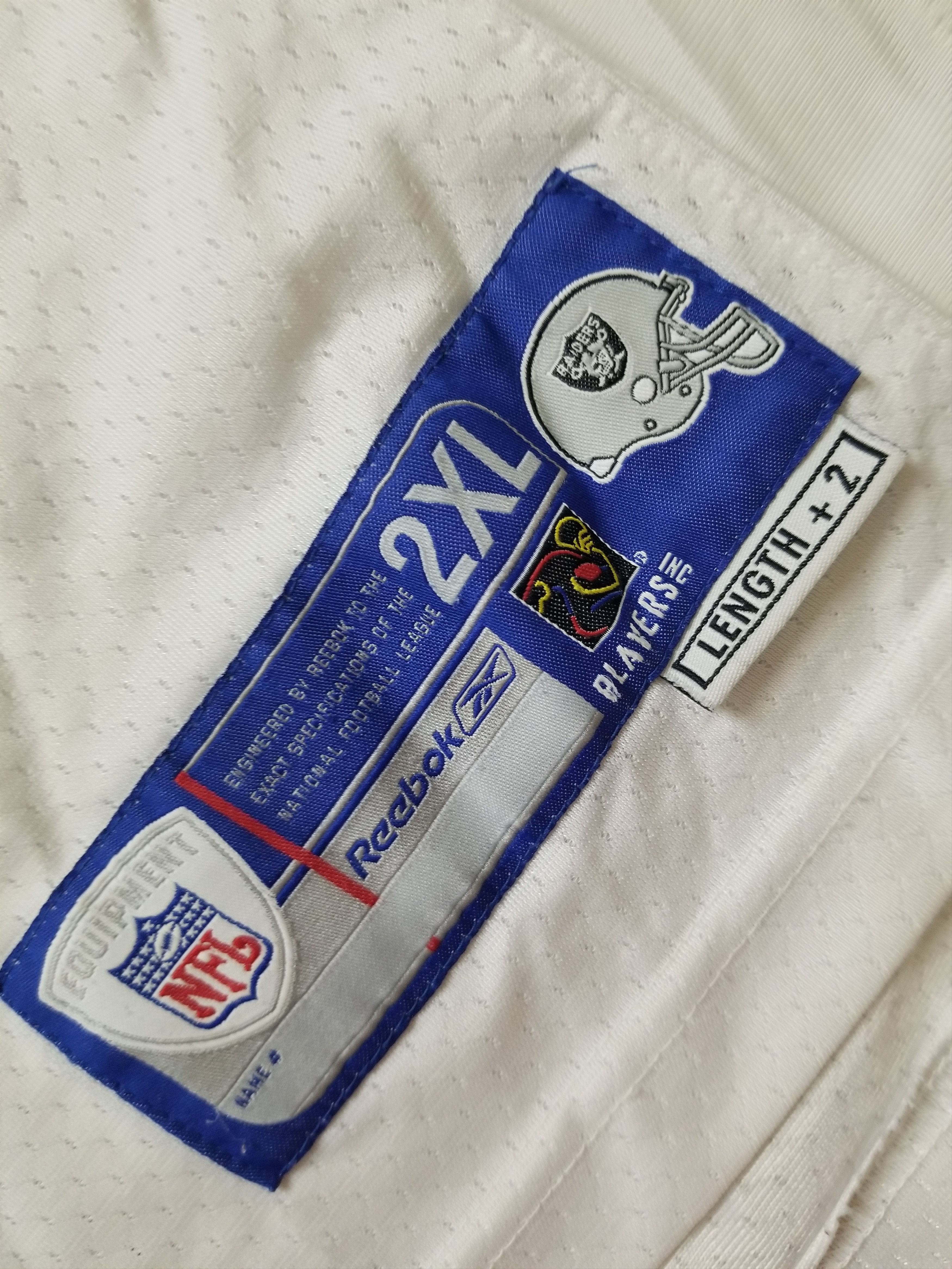 Reebok Randy Moss Oakland Raiders #18 Reebok Sewn Jersey Size US XXL / EU 58 / 5 - 21 Thumbnail