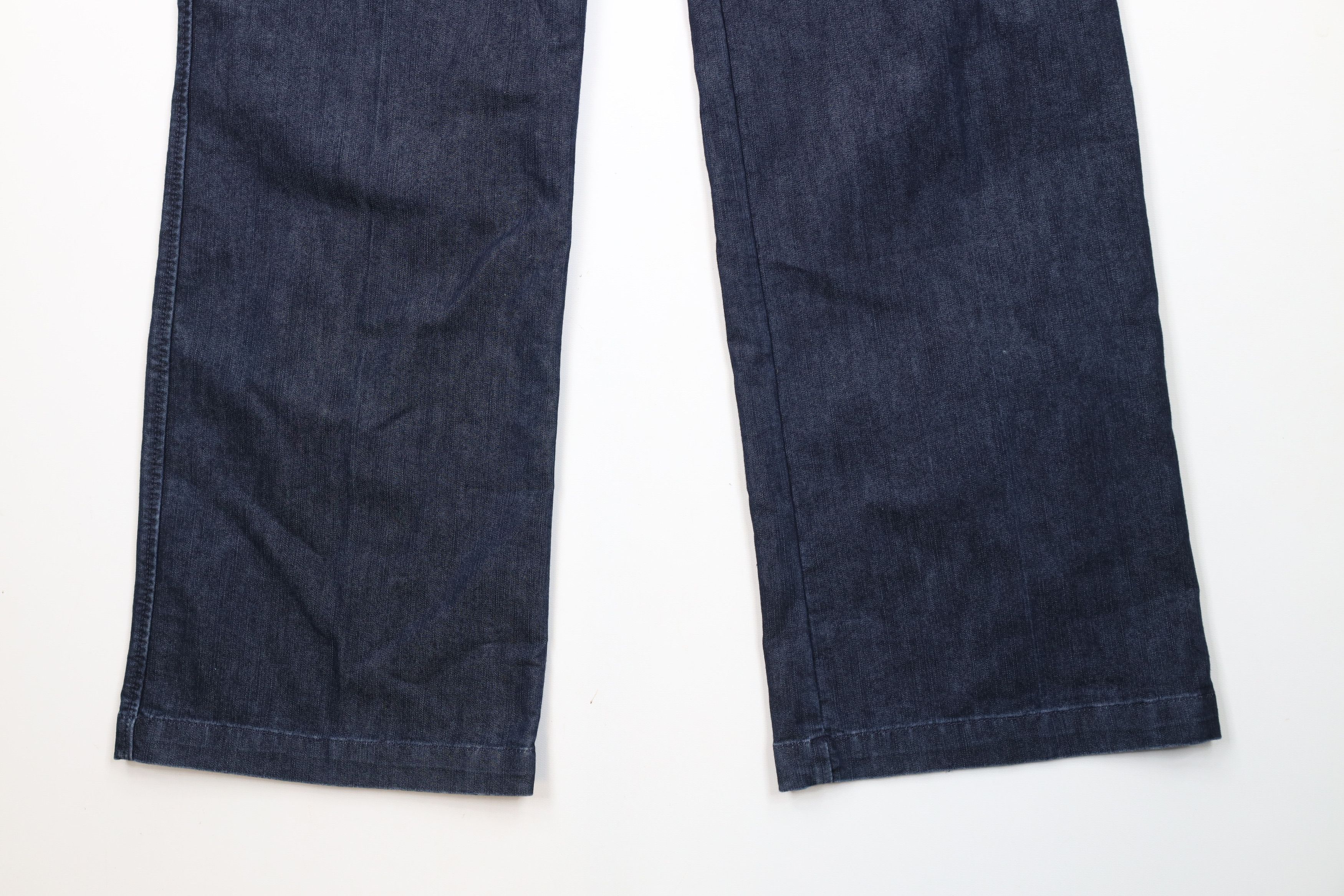 Express × Vintage Vintage Y2K Express Stretch Wide Leg Bell Bottoms Jeans Blue Size 28" / US 6 / IT 42 - 4 Thumbnail