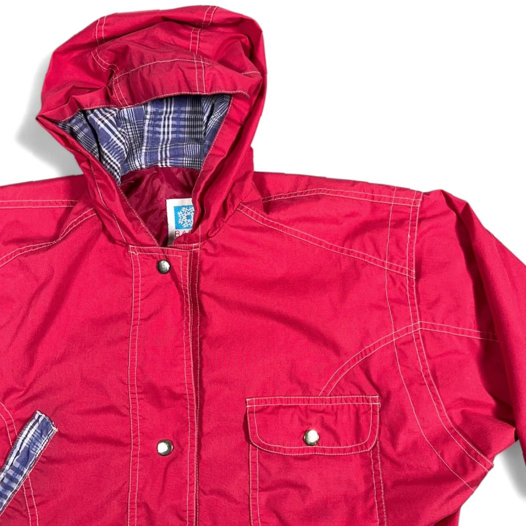 Vintage VINTAGE Basic Outlook Jacket Womens MEDIUM Pink Plaid Lined Hooded Outdoor 90s Size M / US 6-8 / IT 42-44 - 2 Thumbnail