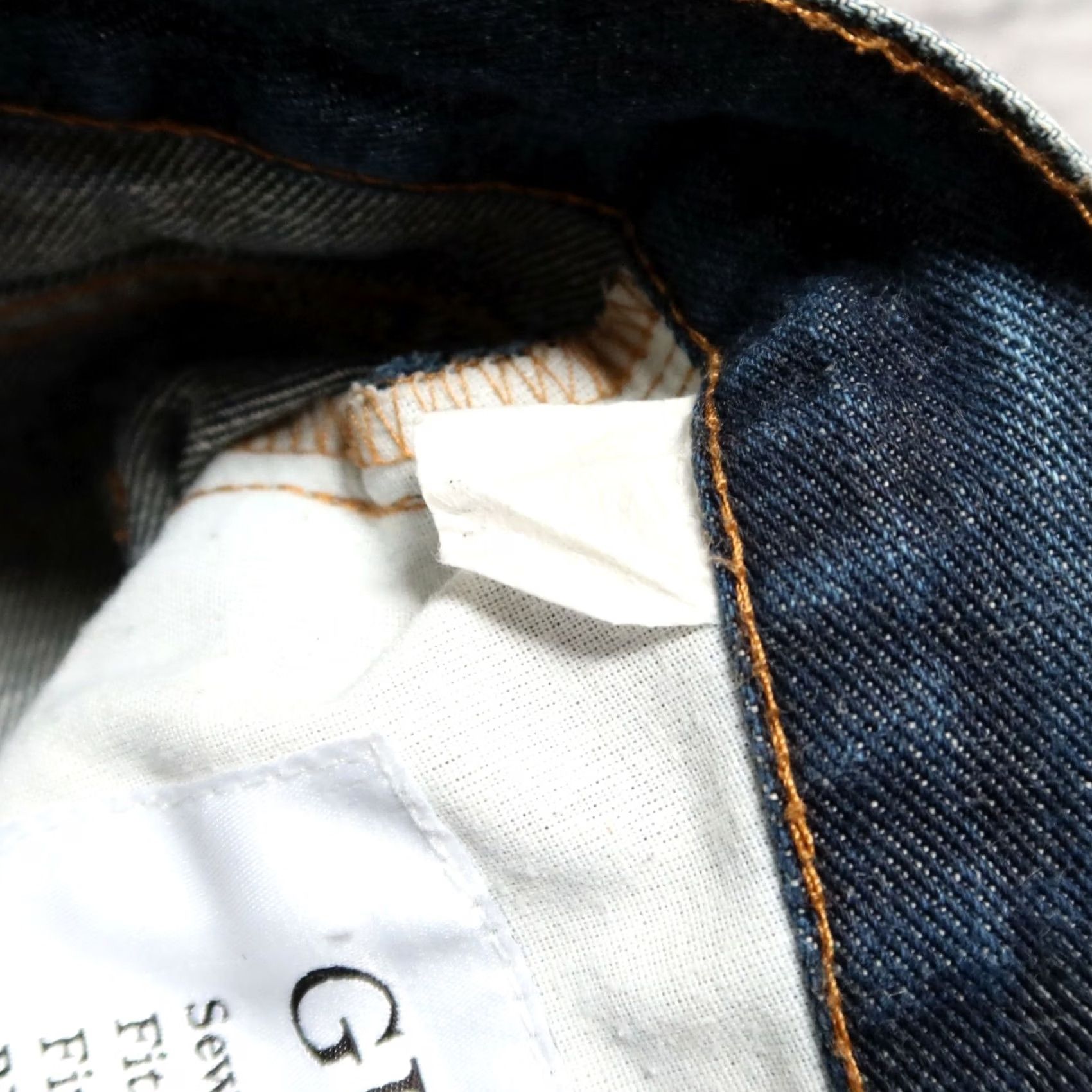 Gustin Gustin Jeans Denim Dark Wash Vintage Size 31-32 Straight Mens Regular 34 Inseam Distressed Selvedge Jeans Size US 31 - 7 Thumbnail