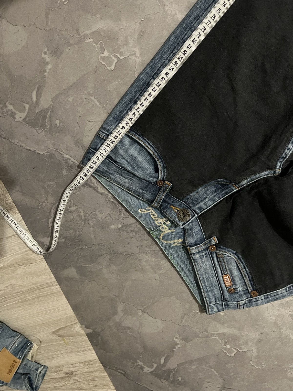 Japanese Brand Archive Patchwork Flared Glamour Fit — Japanese Street Style Size US 32 / EU 48 - 7 Thumbnail