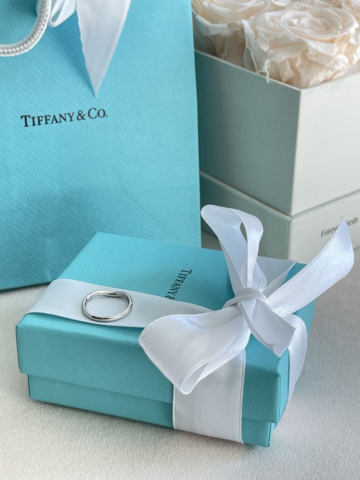 Tiffany & Co. Tiffany & Co. Elsa Peretti Ring Dia Platinum NEW $2,400 Size ONE SIZE - 19 Thumbnail