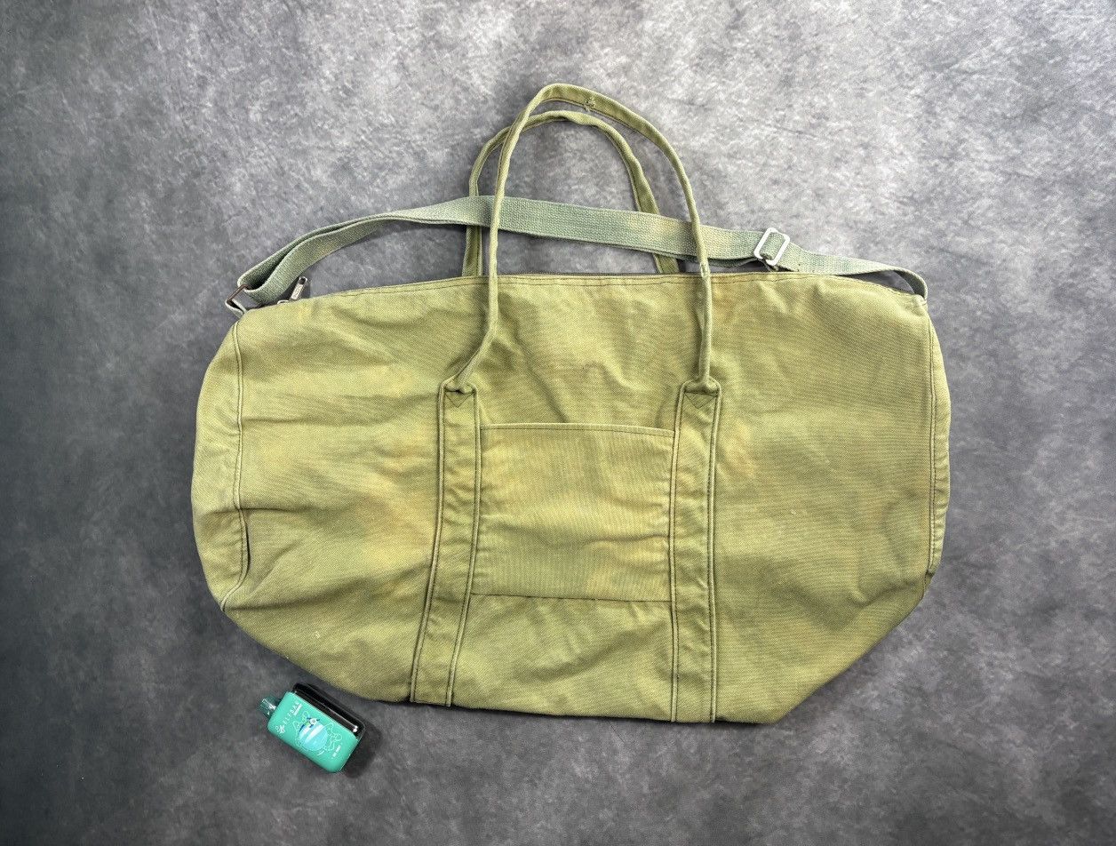 Vintage Vintage Military Duffle Bag Army Green Canvas Laundry Sling Size ONE SIZE - 18 Thumbnail