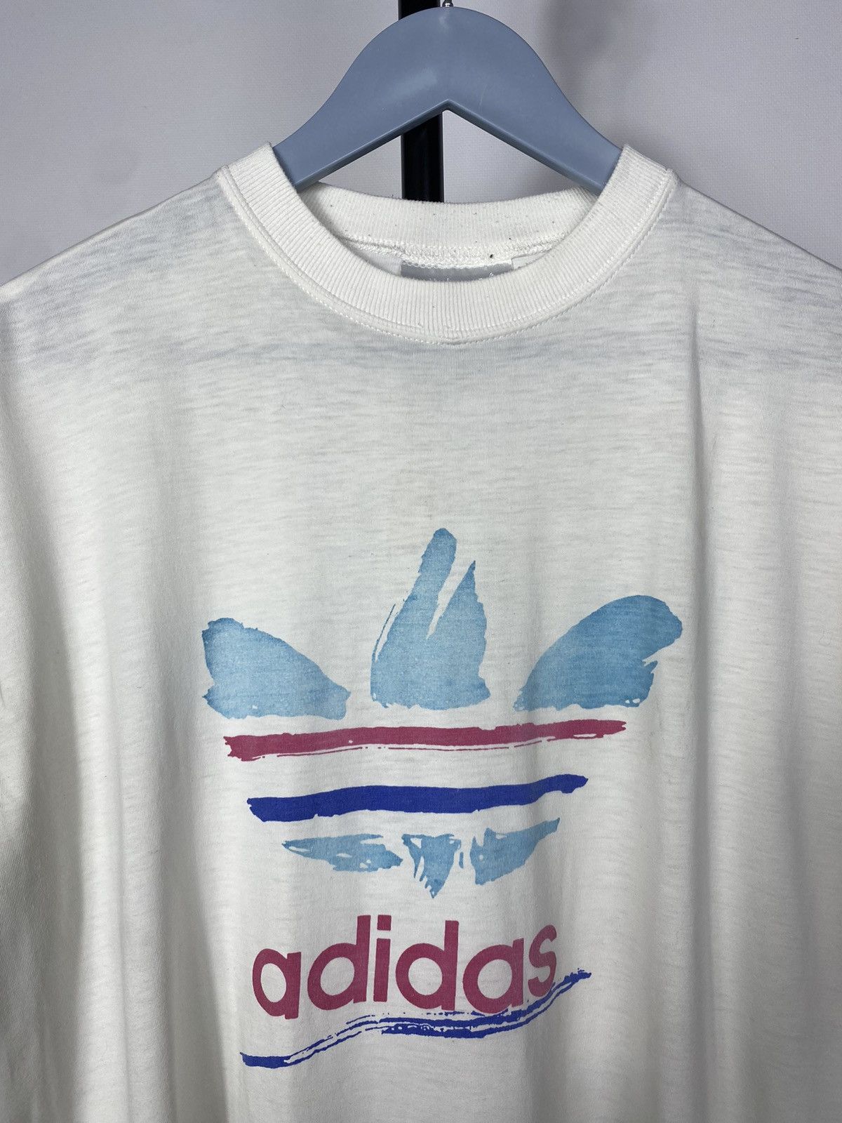 Adidas × Vintage Vintage 90s Adidas T Shirt Big Logo Style Boxy Rap Size US M / EU 48-50 / 2 - 5 Thumbnail
