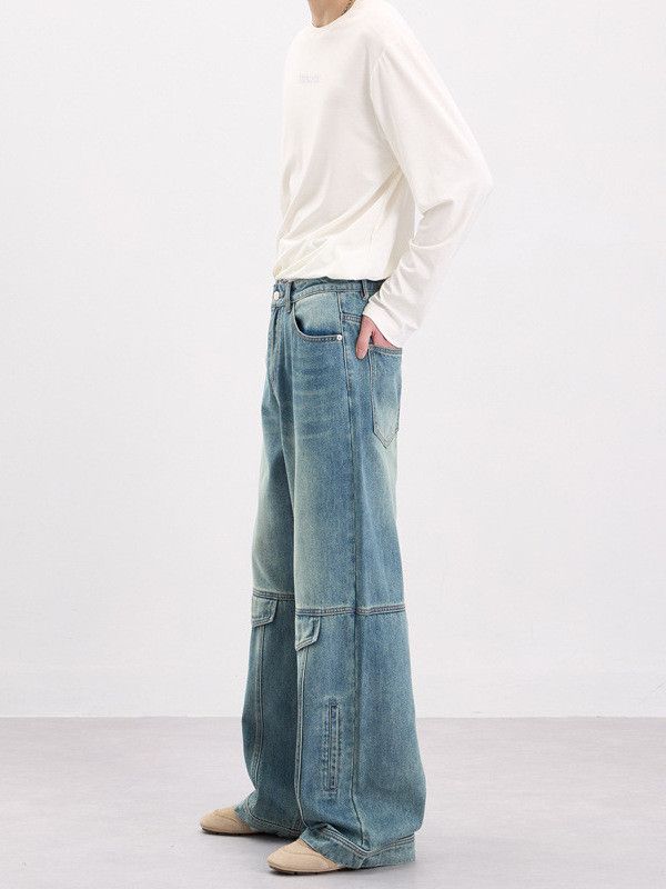 Japanese Brand American-Style Distressed High-Street Cargo Jeans Size US 32 / EU 48 - 3 Thumbnail