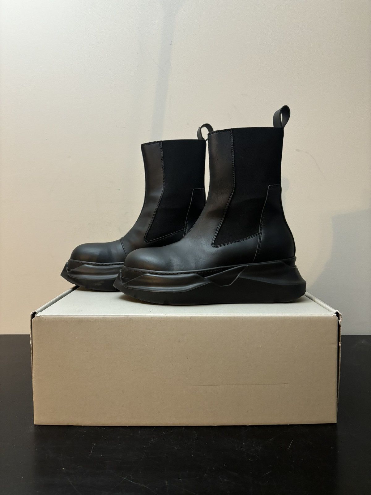Rick Owens × Rick Owens Drkshdw Rick Owens Abstract Beatle Boots