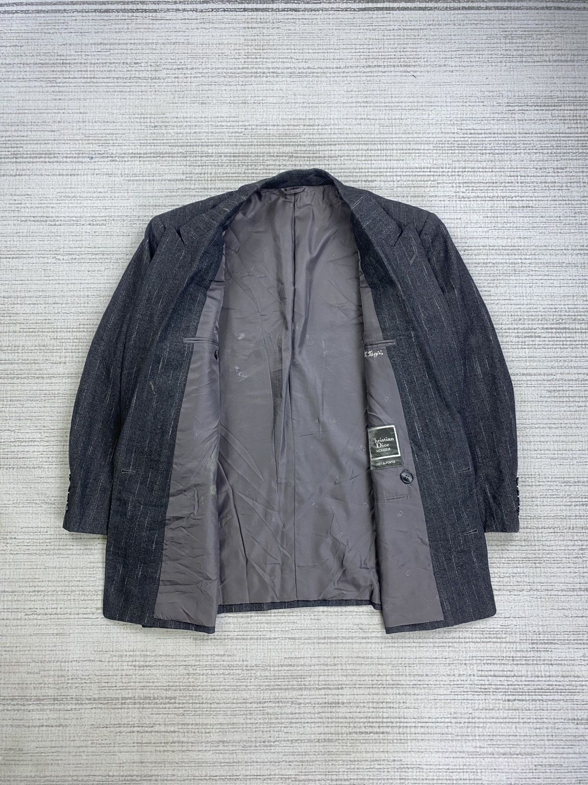 Christian Dior Monsieur 🔥 Christian Dior Wool Striped Blazer Size US M / EU 48-50 / 2 - 5 Thumbnail