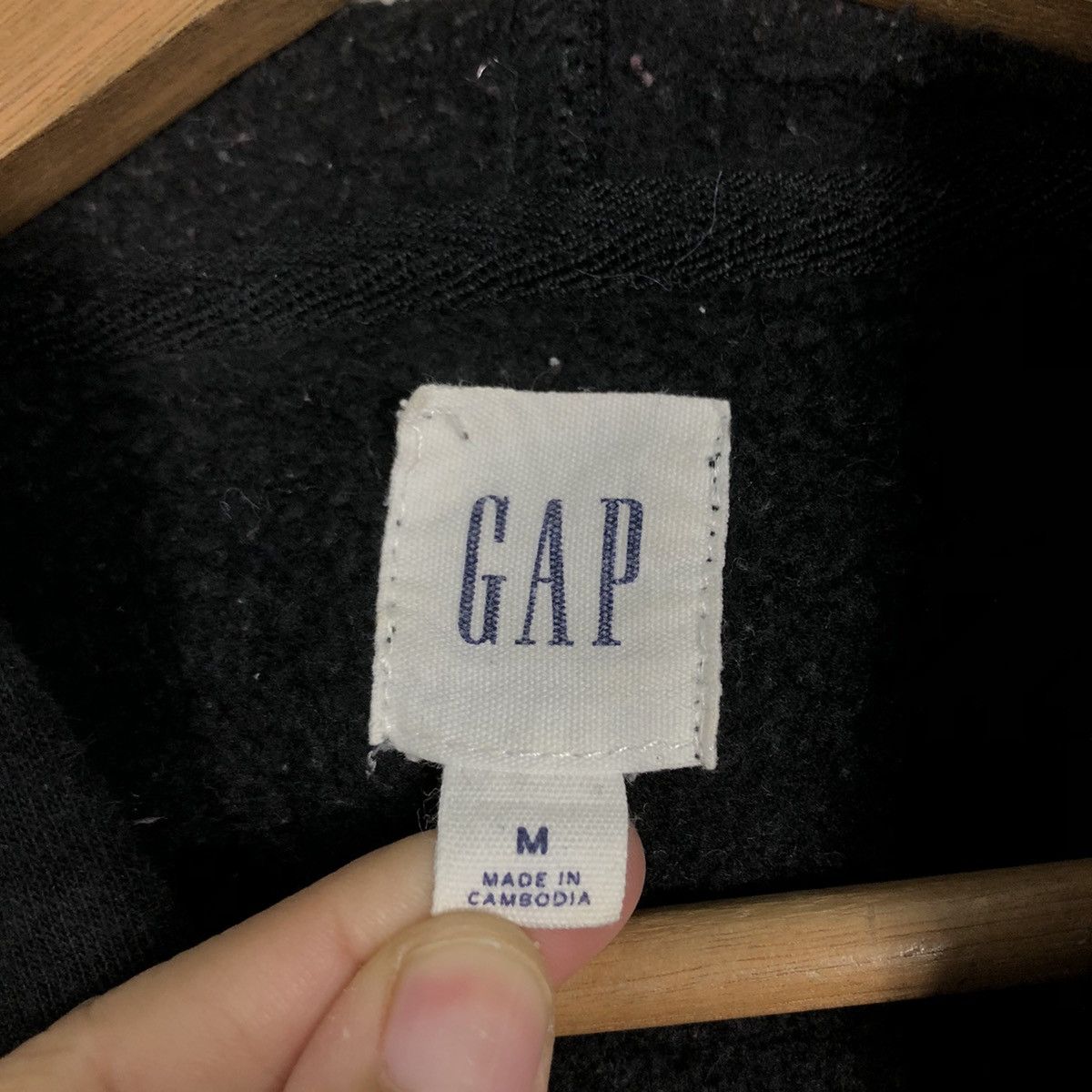 📌Vintage Hoodie Pull Over Anorak Gap Big Logo Embroidery