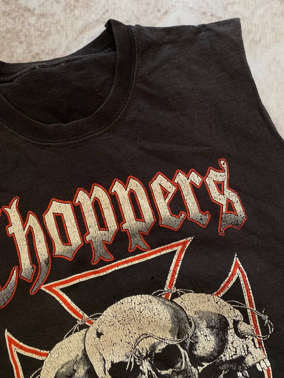Vintage Rock vintage CHOPPERS tank top T-shirt with cropped sleeves Size US M / EU 48-50 / 2 - 2 Thumbnail