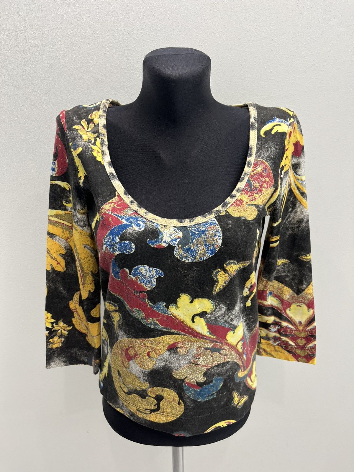 Just Cavalli Vintage Just Cavalli by Roberto Cavalli Floral Top Size L / US 10 / IT 46 - 1 Thumbnail