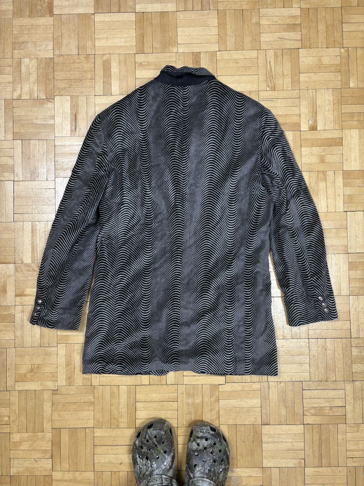 Versace vintage 90s Versus by Gianni Versace velour blazer jacket Size 38L - 7 Thumbnail