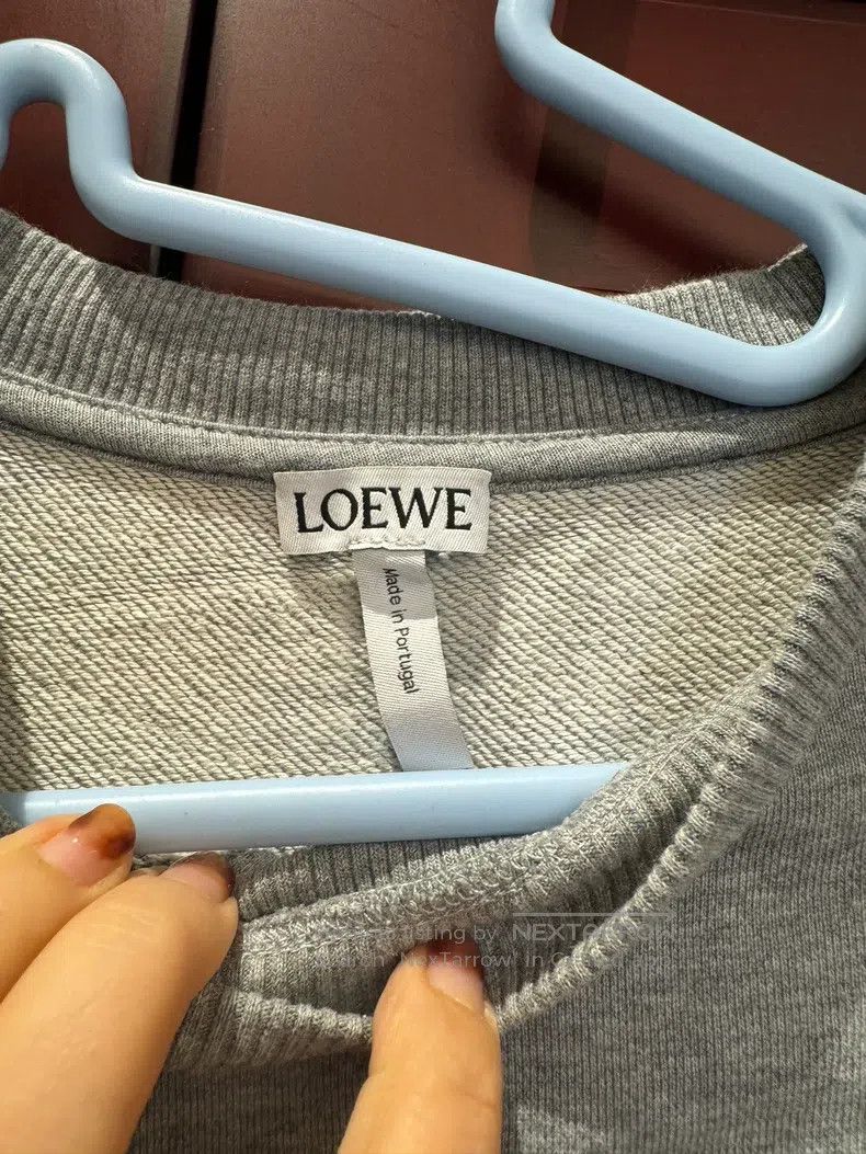 Loewe Loewe Round Neck Gray Embroidered Sweatshirt Size M / US 6-8 / IT 42-44 - 3 Thumbnail