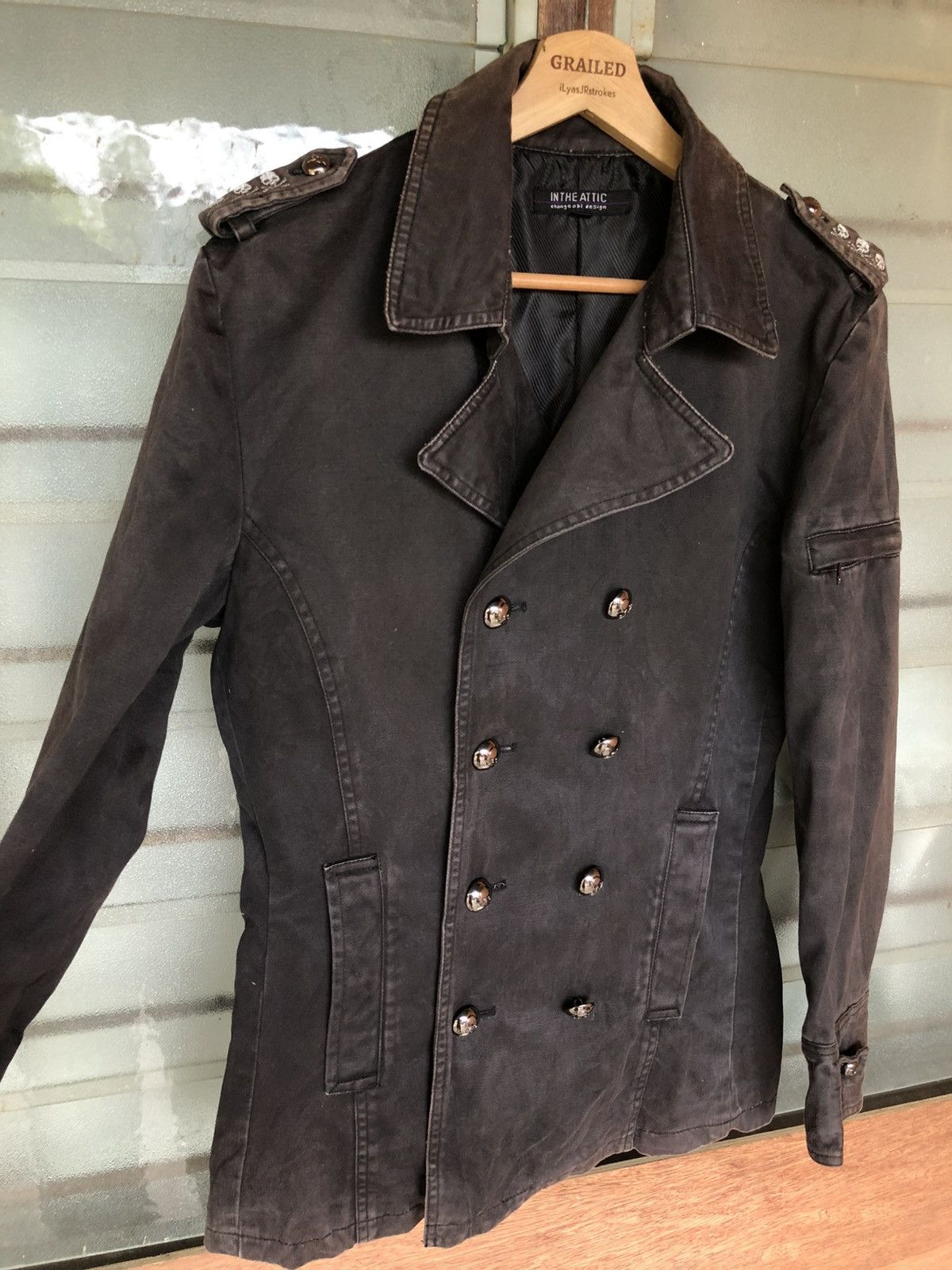 In The Attic Vintage In The Attic Double Breasted Pea Coat Jacket Size US M / EU 48-50 / 2 - 10 Thumbnail