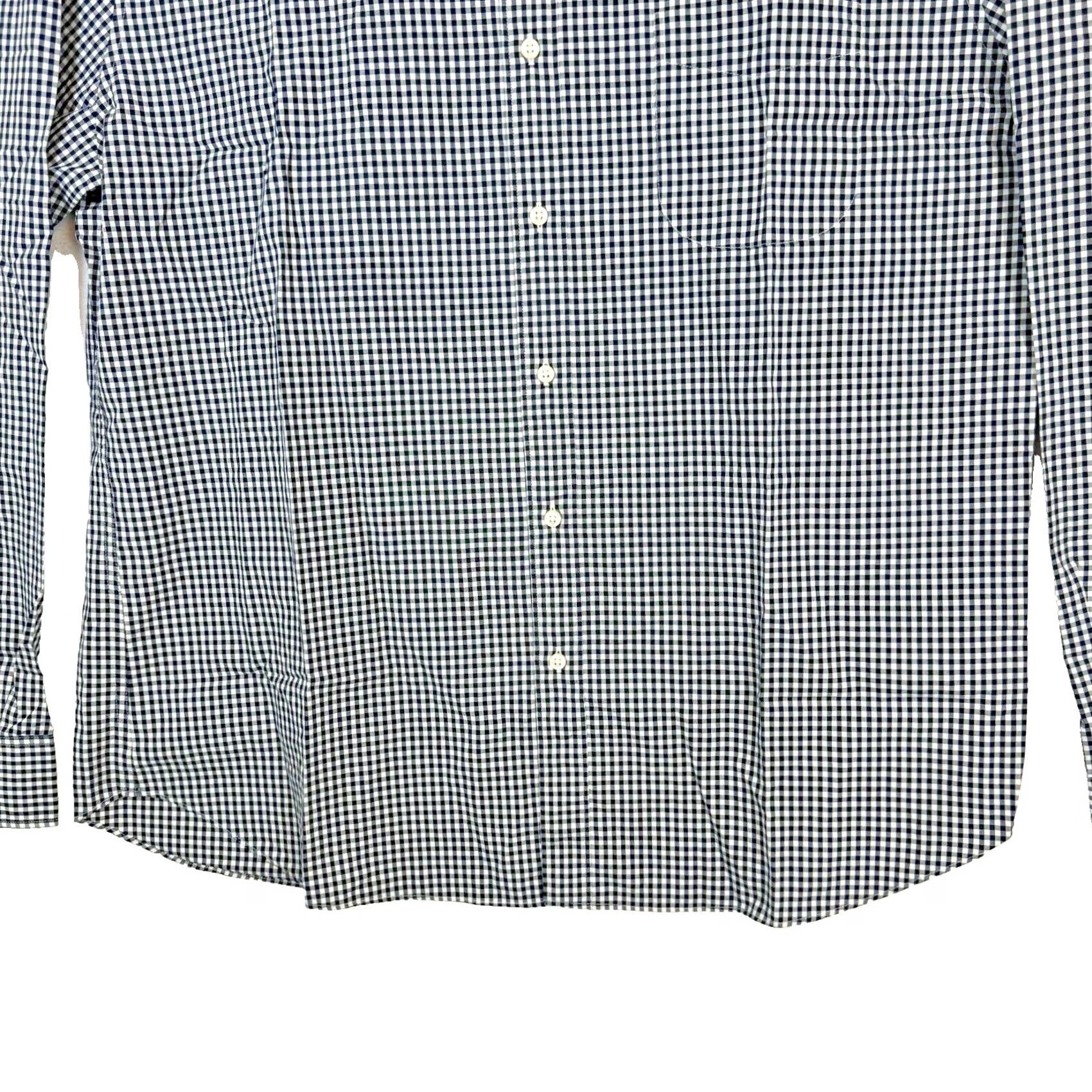 J.Crew J.CREW Button-Down Shirt 2XL Slim Fit White Black Check 100s 2-Ply Cotton, White and Black Check, Mens Size US XXL / EU 58 / 5 - 3 Thumbnail