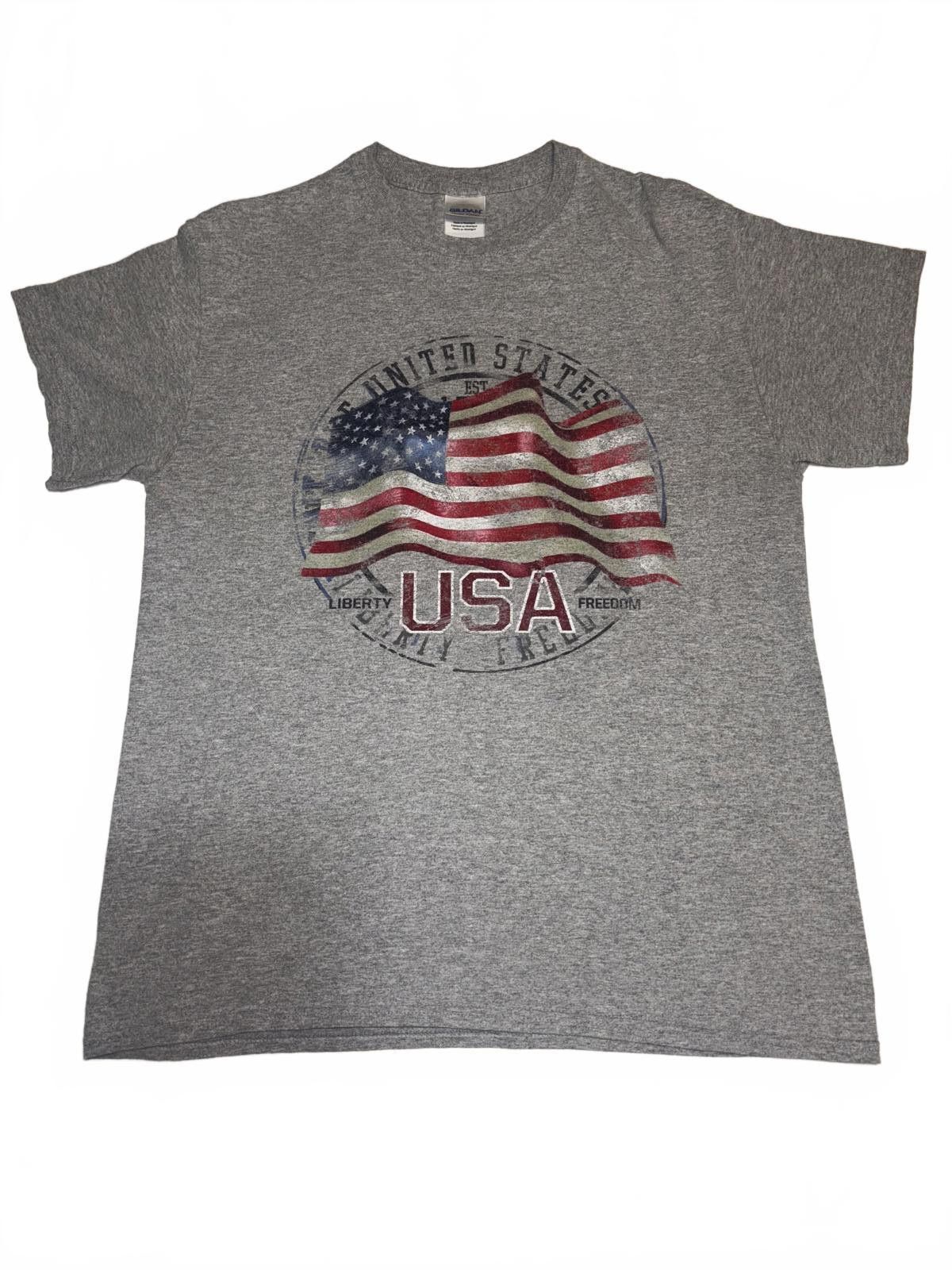 Gildan Gildan USA Flag Graphic Tee - Heavy Cotton Size US M / EU 48-50 / 2 - 1 Thumbnail