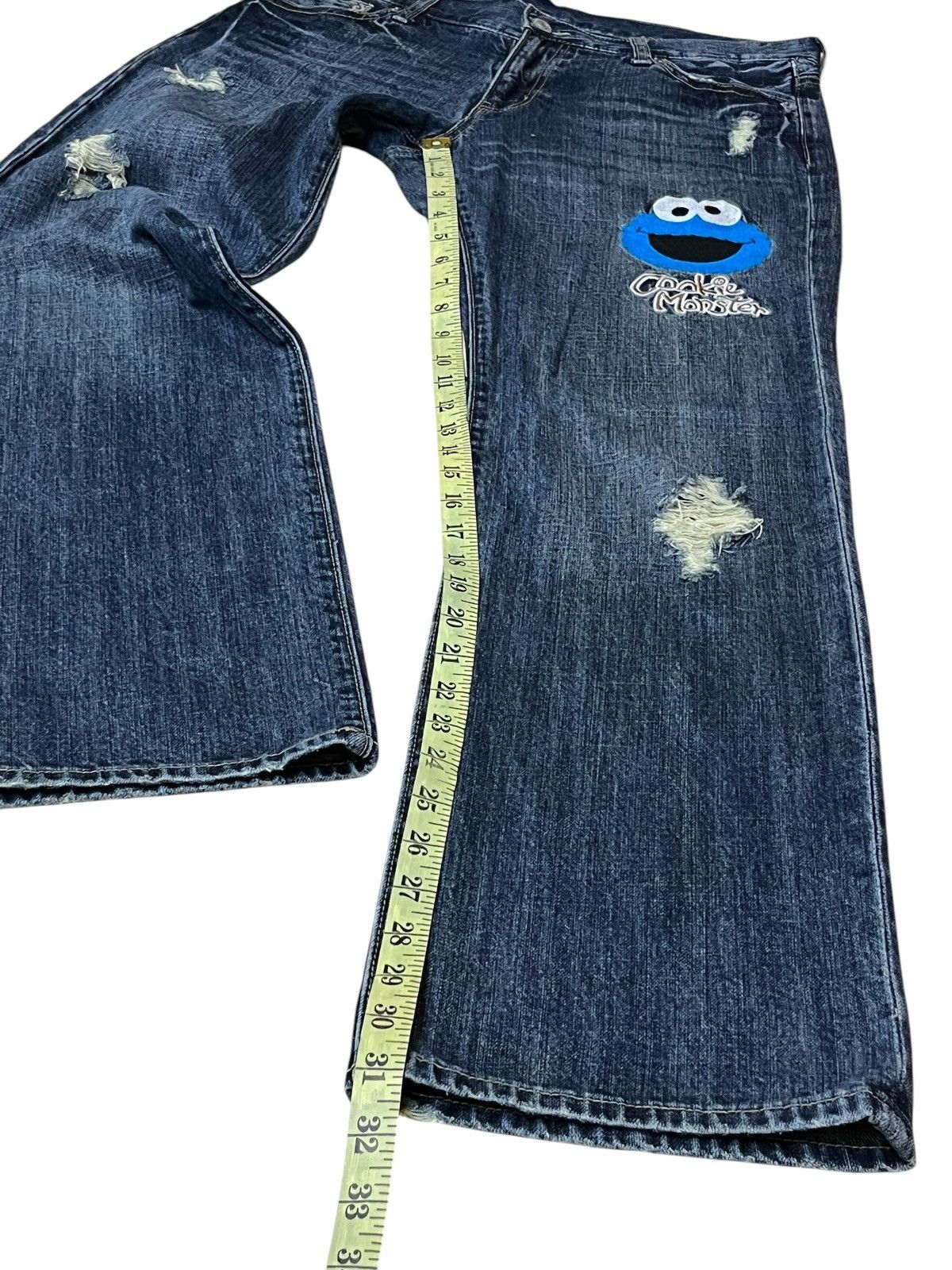 Cartoon Network VINTAGE Y2K SESAME STREET EMBROIDERY LOGO 2007 JEANS Size US 32 / EU 48 - 14 Thumbnail