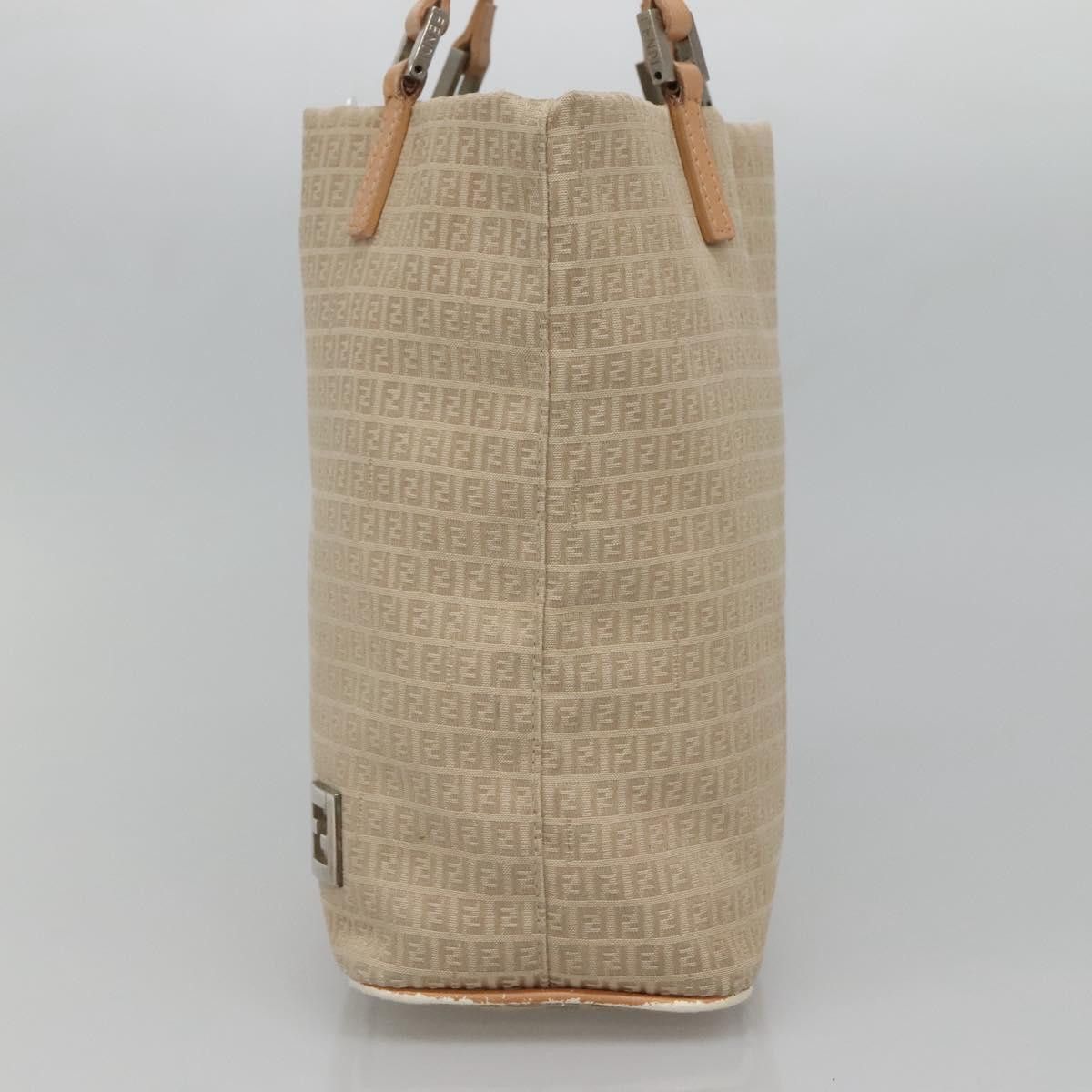 Fendi FENDI Zucchino Canvas Hand Bag Nylon Beige Silver Size ONE SIZE - 5 Thumbnail