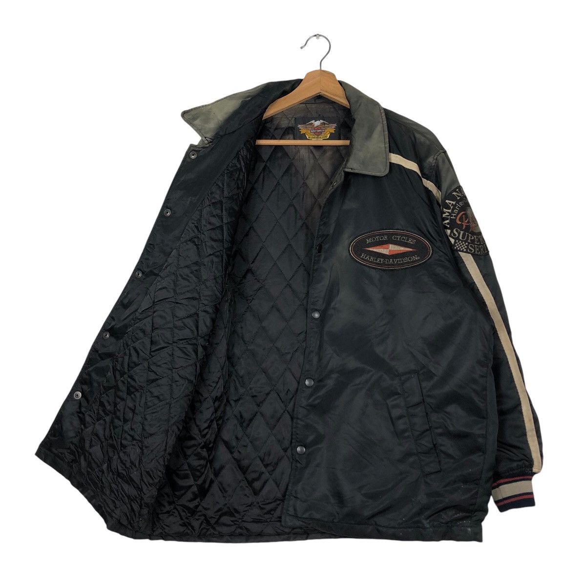 Harley Davidson × Vintage Vintage Bomber Racing Biker Jacket Harley Davidson SunFaded Size US L / EU 52-54 / 3 - 12 Thumbnail