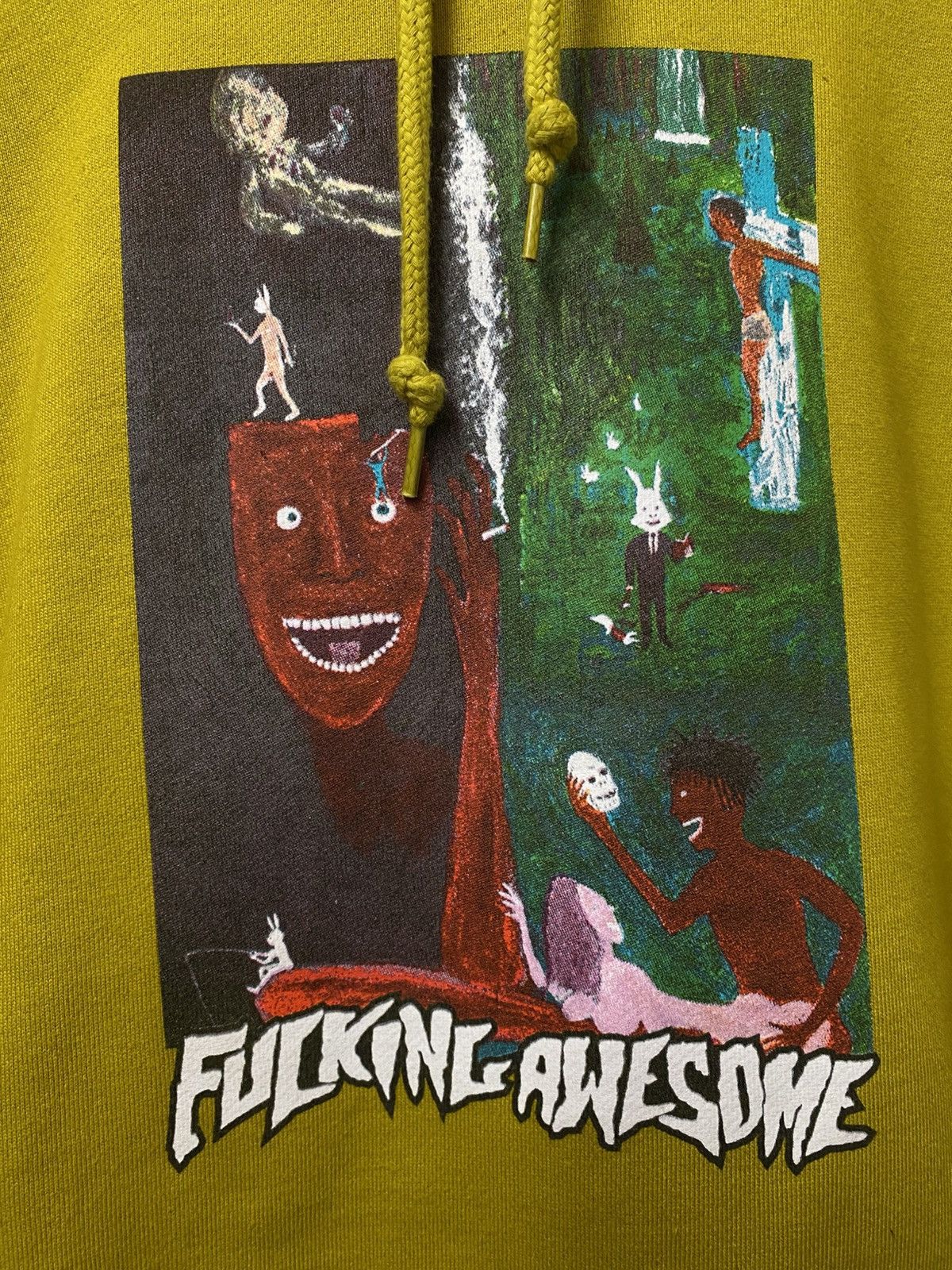 Fucking Awesome Fucking Awesome Yellow Painting Hoodie Size US XL / EU 56 / 4 - 2 Thumbnail