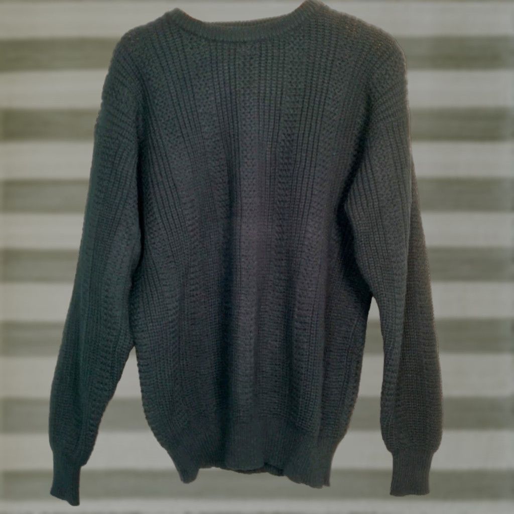 Vintage VINTAGE Wentworth Sweater Men M Black Crew Neck 90s Retro Classic Knit Pullover Size US M / EU 48-50 / 2 - 1 Thumbnail