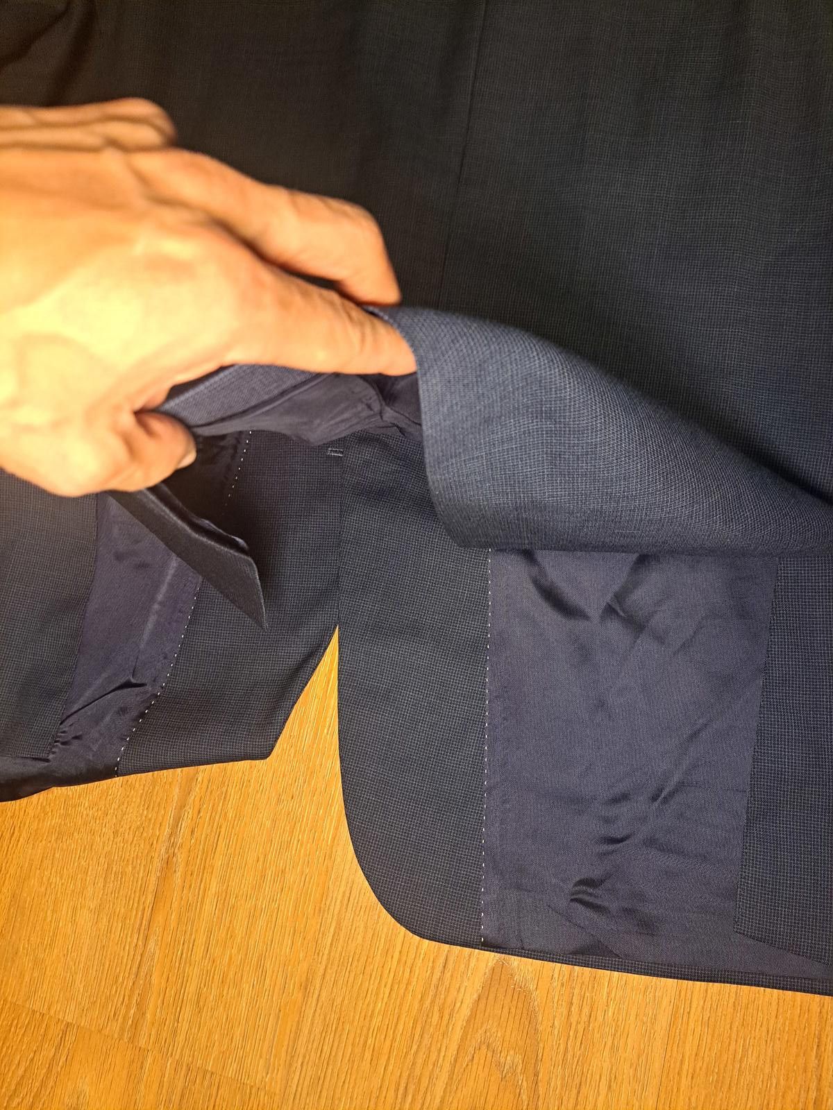 Jack Victor Big & Tall Jack Victor Sport Coat Mens 54R Navy Blue Wool Size 54R - 5 Thumbnail