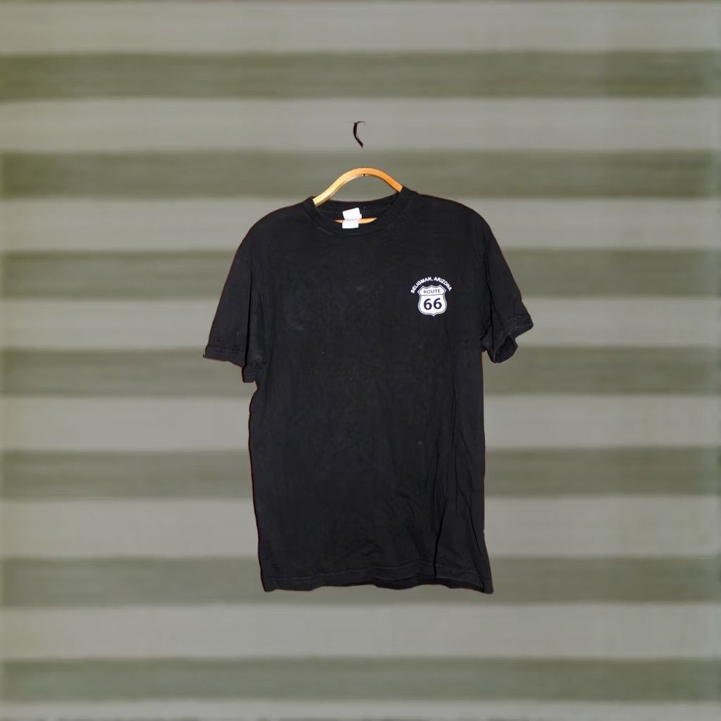 Route 66 VINTAGE Ride Free Seligman Arizona Route 66 T-Shirt Mens L Black 1990 90s Band Rock Memorabilia Shirt Size US L / EU 52-54 / 3 - 1 Thumbnail