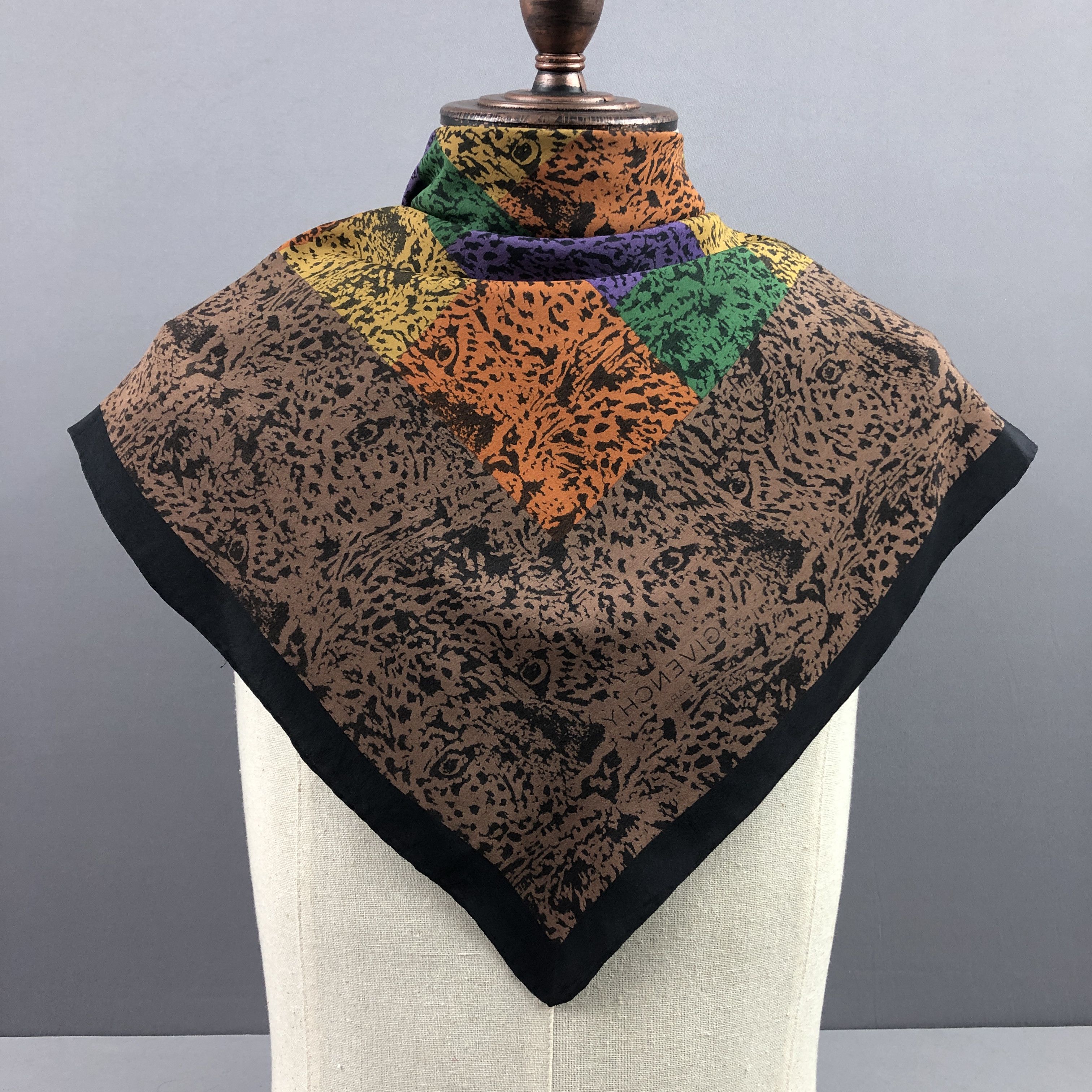 Japanese Brand Vintage Givenchy SILK Scarf Twill Stole Wraps Scarves Size ONE SIZE - 2 Thumbnail