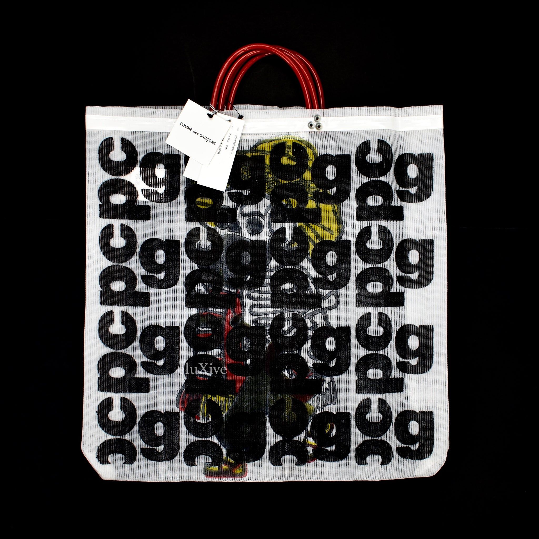 Comme des Garcons Frida Kahlo Skeleton CDG Logo Print Mesh Bag DOTD Size ONE SIZE - 1 Thumbnail