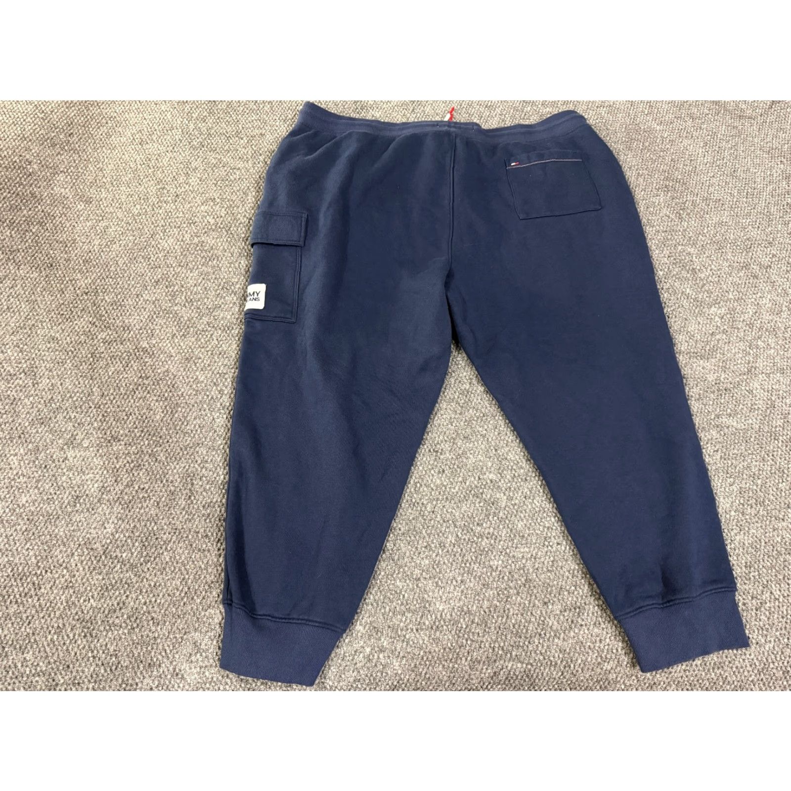 Tommy Hilfiger Tommy Hilfiger Sweatpants Mens 3XL Blue Navy Drawstring Fleece Classic Straight Leg Pants Casual Activewear Workout Mens Size US 39 - 4 Thumbnail