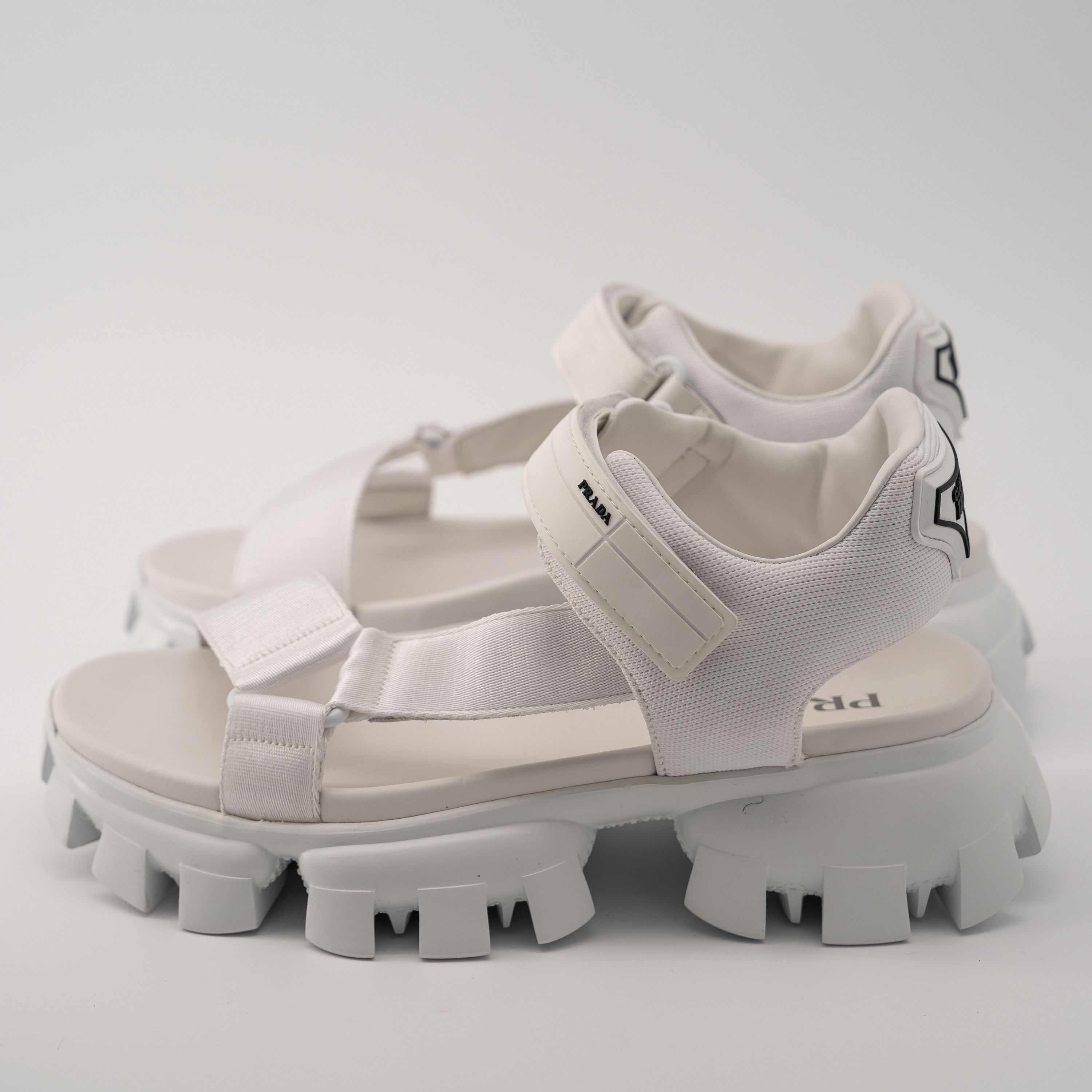Prada 8 / 9us Prada Cloudbust Thunder Sandal White Re-Nylon Size US 9 / EU 42 - 4 Thumbnail