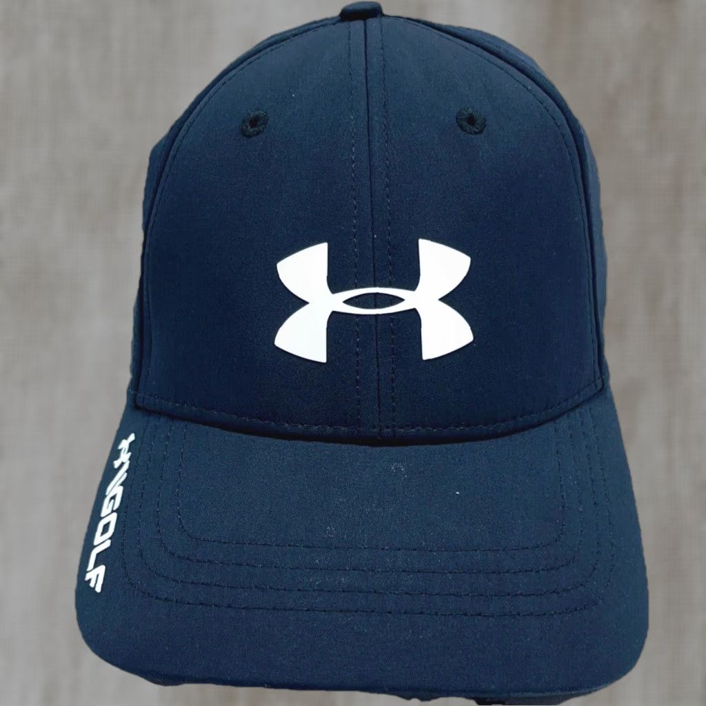 Under Armour Under Armour Hat Cap Stretch Fit XL Black White Golf Lightweight Performance Mens Size ONE SIZE - 1 Thumbnail