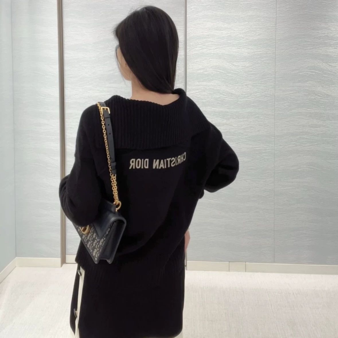 Christian Dior Monsieur Dior FW25 Collared Logo Cashmere Sweater 38 apr716 Size S / US 4 / IT 40 - 7 Thumbnail