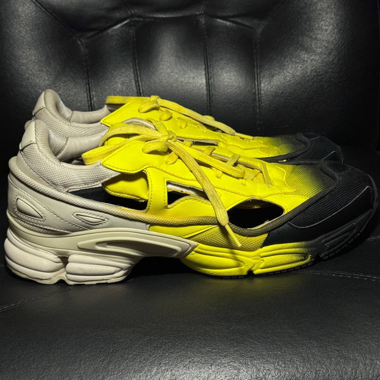 Adidas × Raf Simons 12us Adidas Raf Simons Ozweego Replicant yellow white Size US 12 / EU 45 - 1 Thumbnail