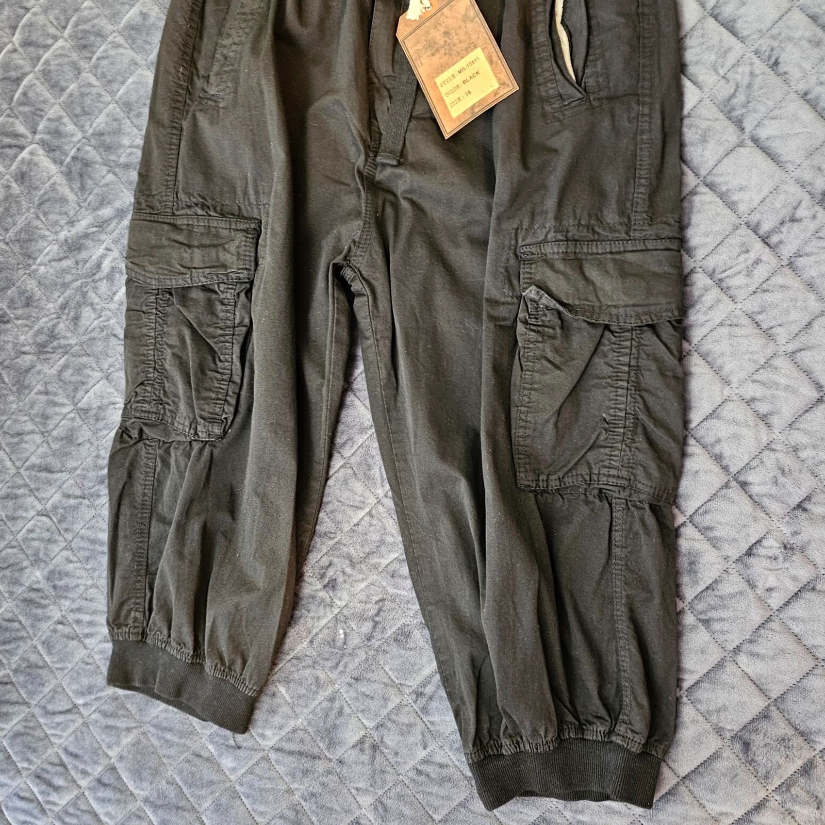 Vintage VINTAGE M. Society Jogger Pants Black Size 38 Elastic Drawstring Waist Pockets Casual Mens Size US 38 / EU 54 - 2 Thumbnail