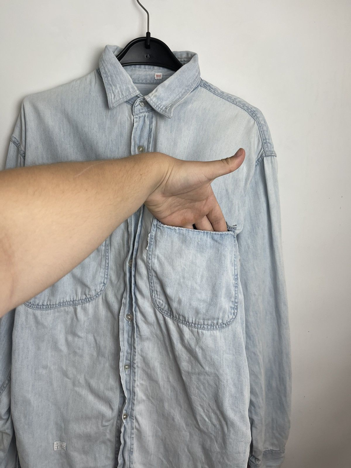 Valentino × Vintage Valentino Black Denim Jeans Shirt XL Size US L / EU 52-54 / 3 - 4 Thumbnail
