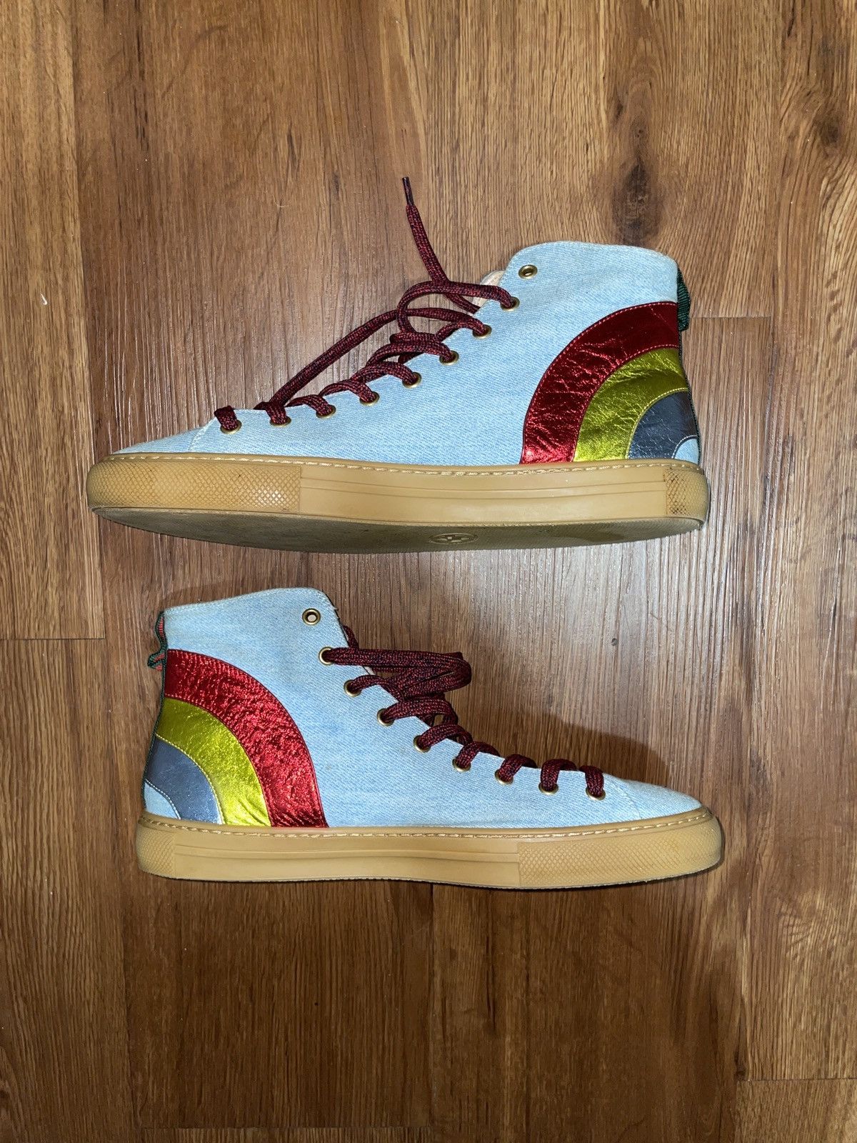Gucci Gucci denim high ‘Rainbow’ Size US 9 / EU 42 - 3 Thumbnail