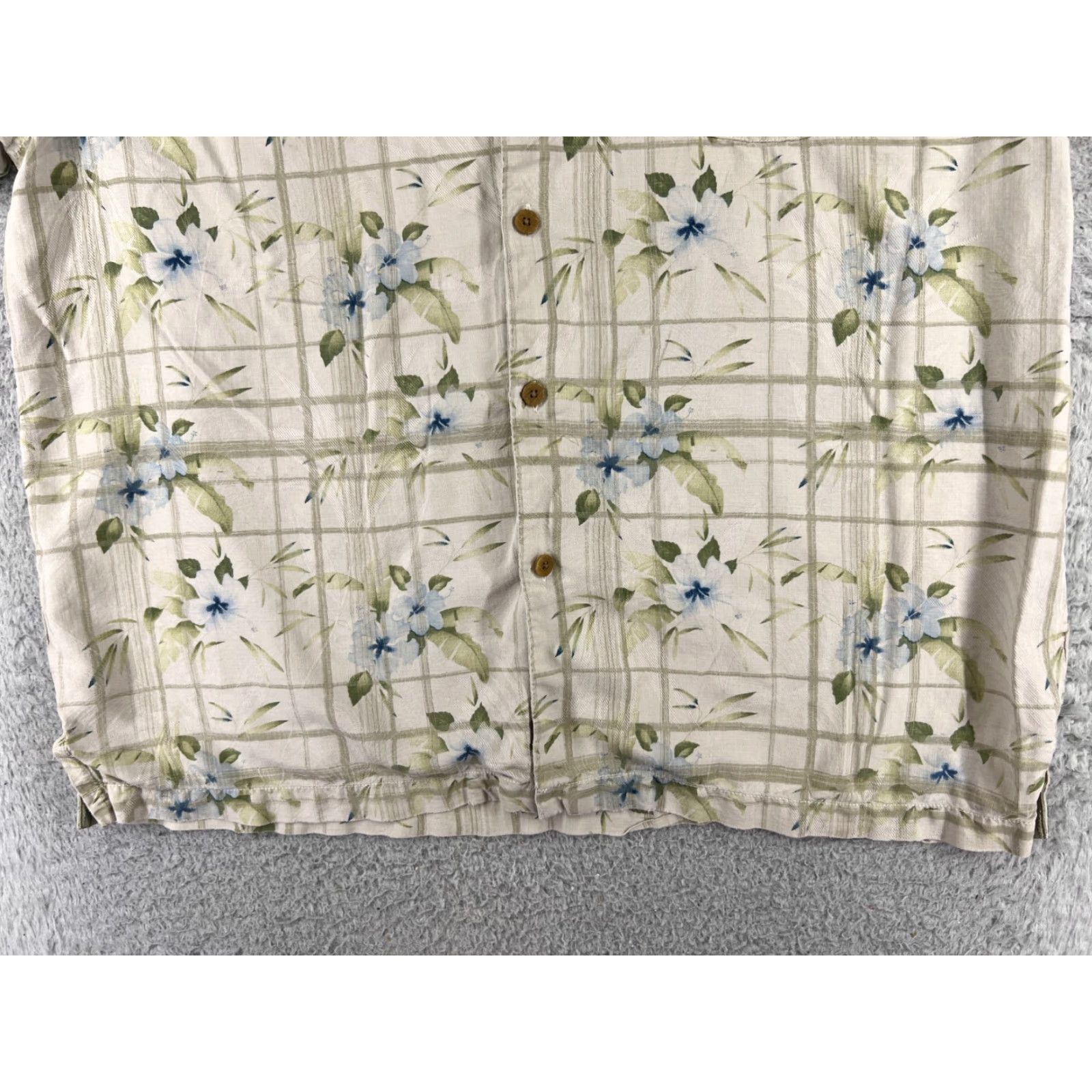 Tommy Bahama Tommy Bahama Shirt Men XL Beige Floral Hawaiian Silk Button Up Pockets Aloha Beach Vacation Resort Button-Up Shirt Size US XL / EU 56 / 4 - 5 Thumbnail