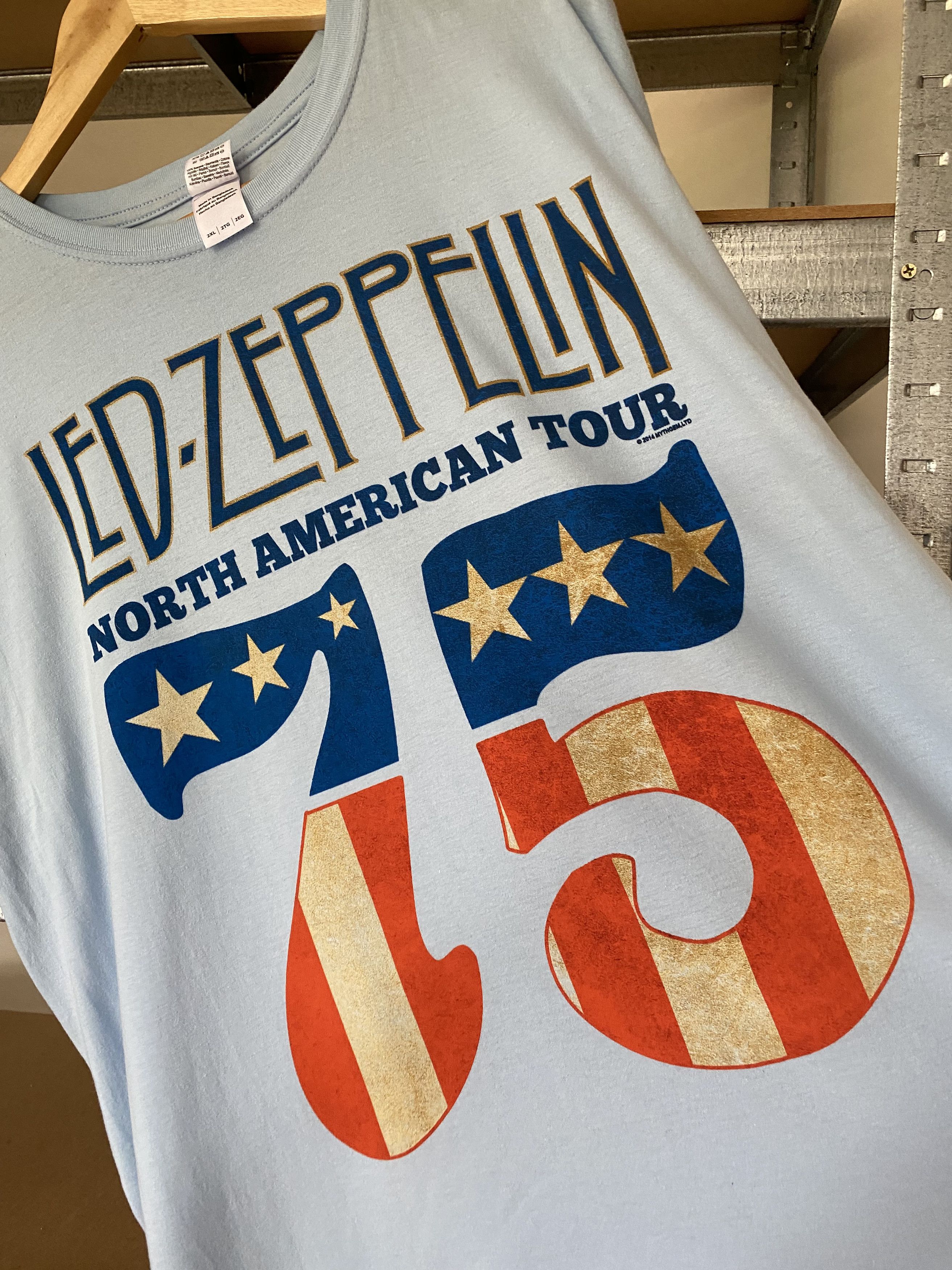 Band Tees Vintage 2014 Led Zeppelin North American Tour 75 T-shirt Size US XXL / EU 58 / 5 - 14 Thumbnail