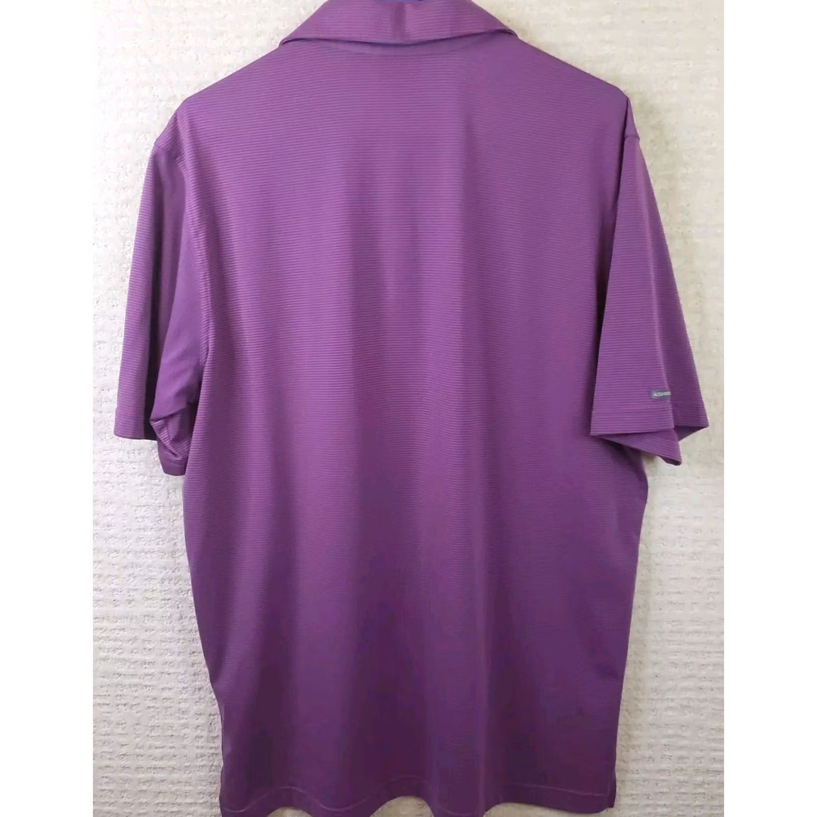 Vintage Ashworth Polo Shirt Purple Striped Short Sleeve Embroidered Mens L Button Closure Collared Polo Golf Shirt JS Size US L / EU 52-54 / 3 - 7 Thumbnail