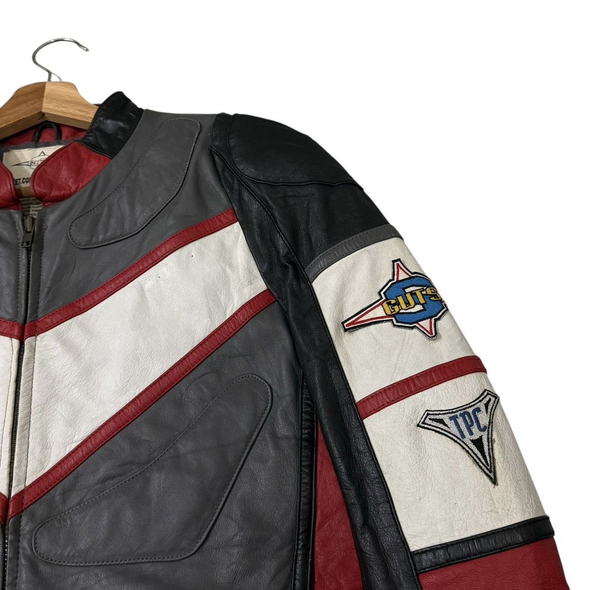 Japanese Brand Ultraman Dyna Bandai Type SG03 Combat Cowhide Leather Jacket Size US L / EU 52-54 / 3 - 3 Thumbnail