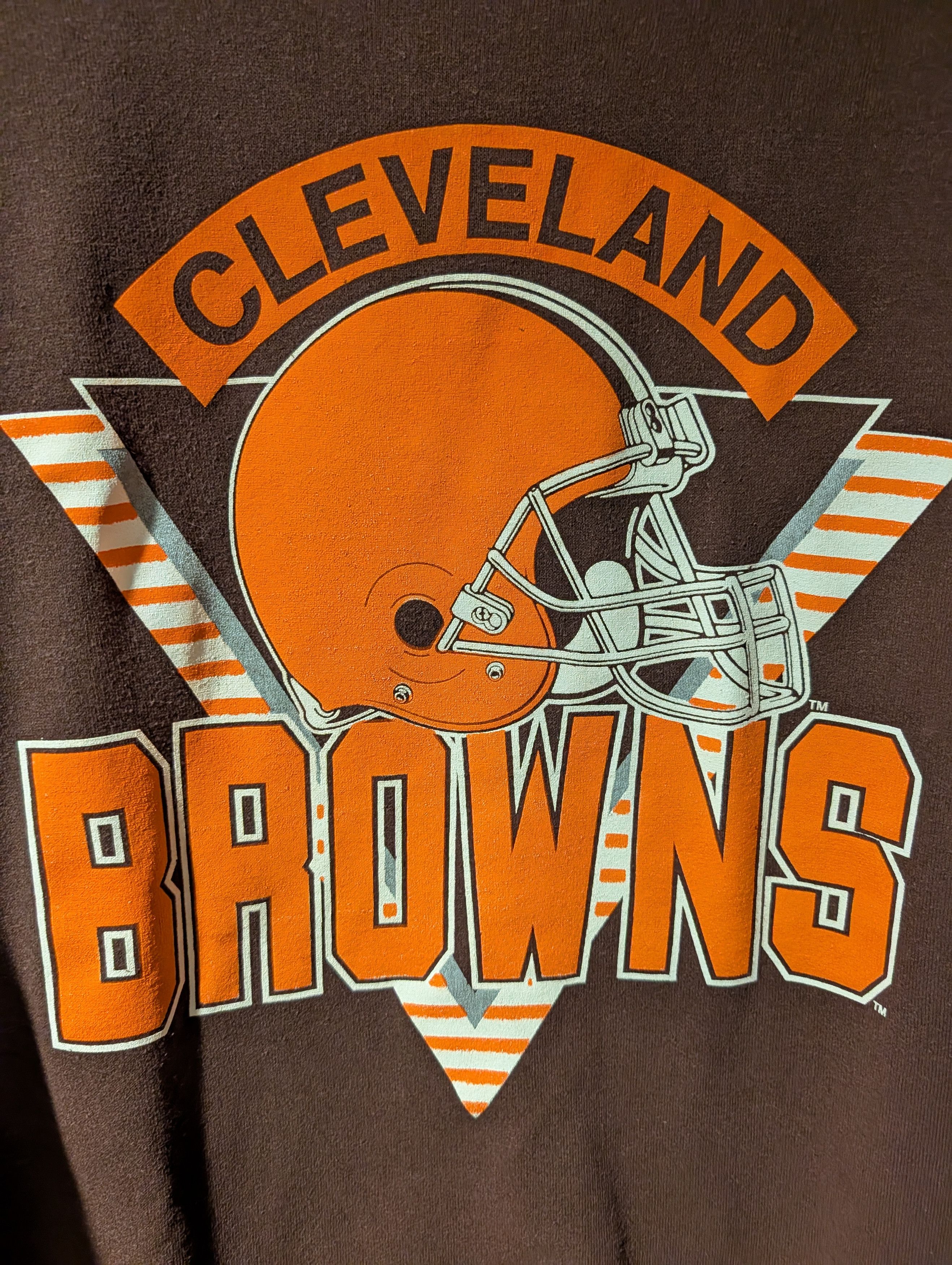 NFL Vintage 90s Cleveland Browns NFL Football Helmet Sweatshirt Size US L / EU 52-54 / 3 - 2 Thumbnail