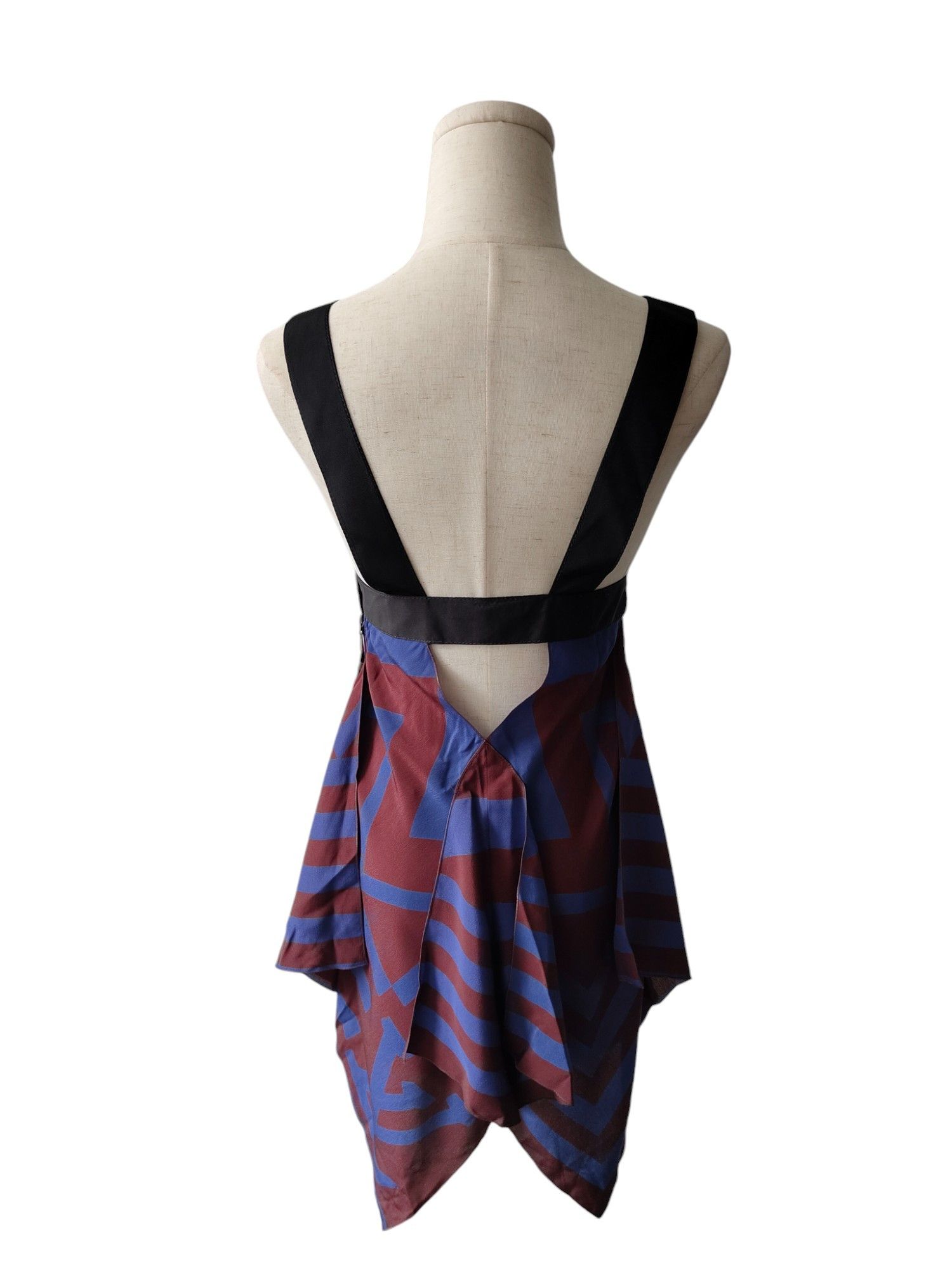 Louis Vuitton Maroon And Blue Top With Open Back Size XS / US 0-2 / IT 36-38 - 2 Thumbnail
