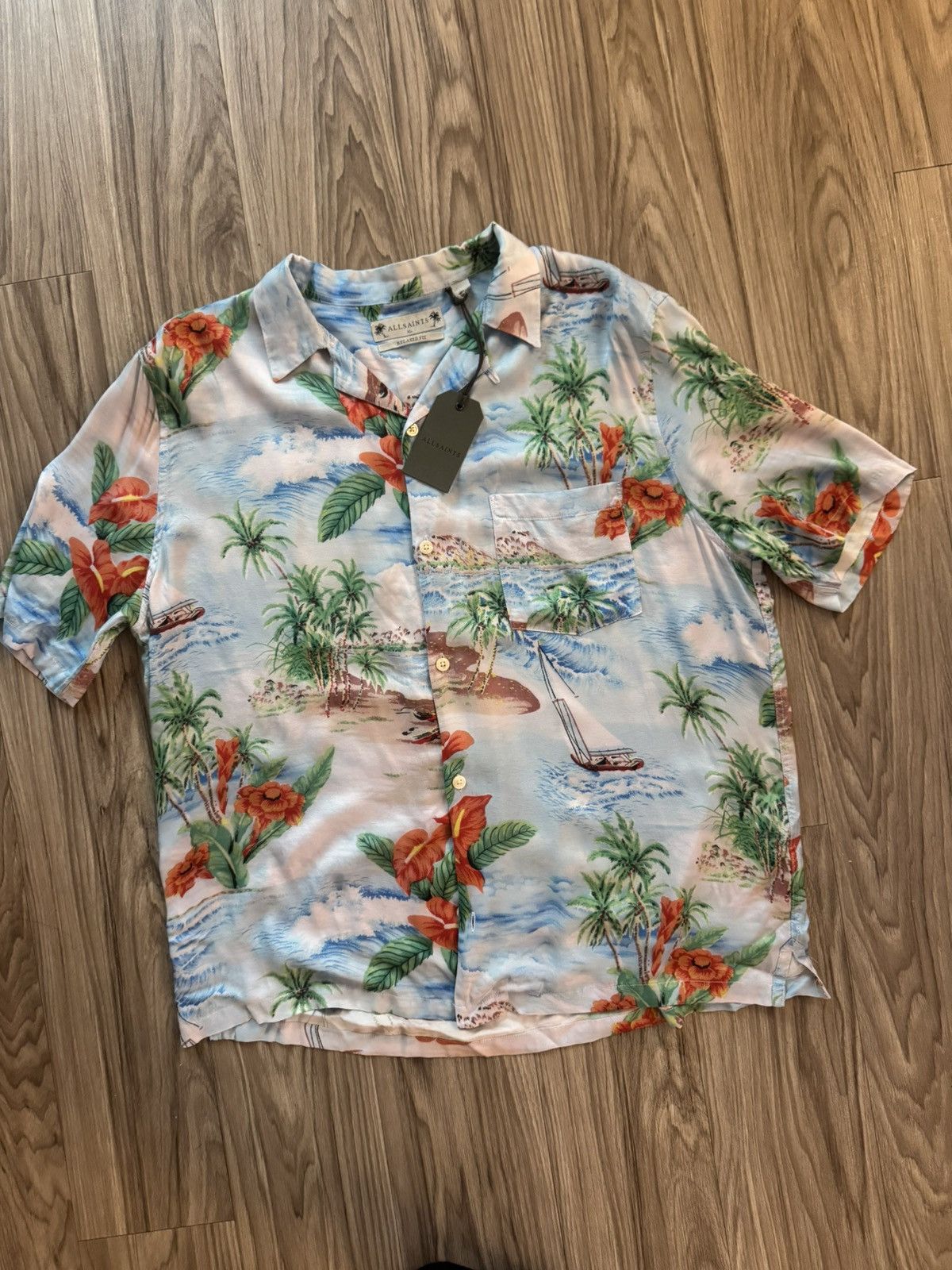Allsaints Allsaints Catalina Hawaiian Shirt Size US XL / EU 56 / 4 - 3 Thumbnail