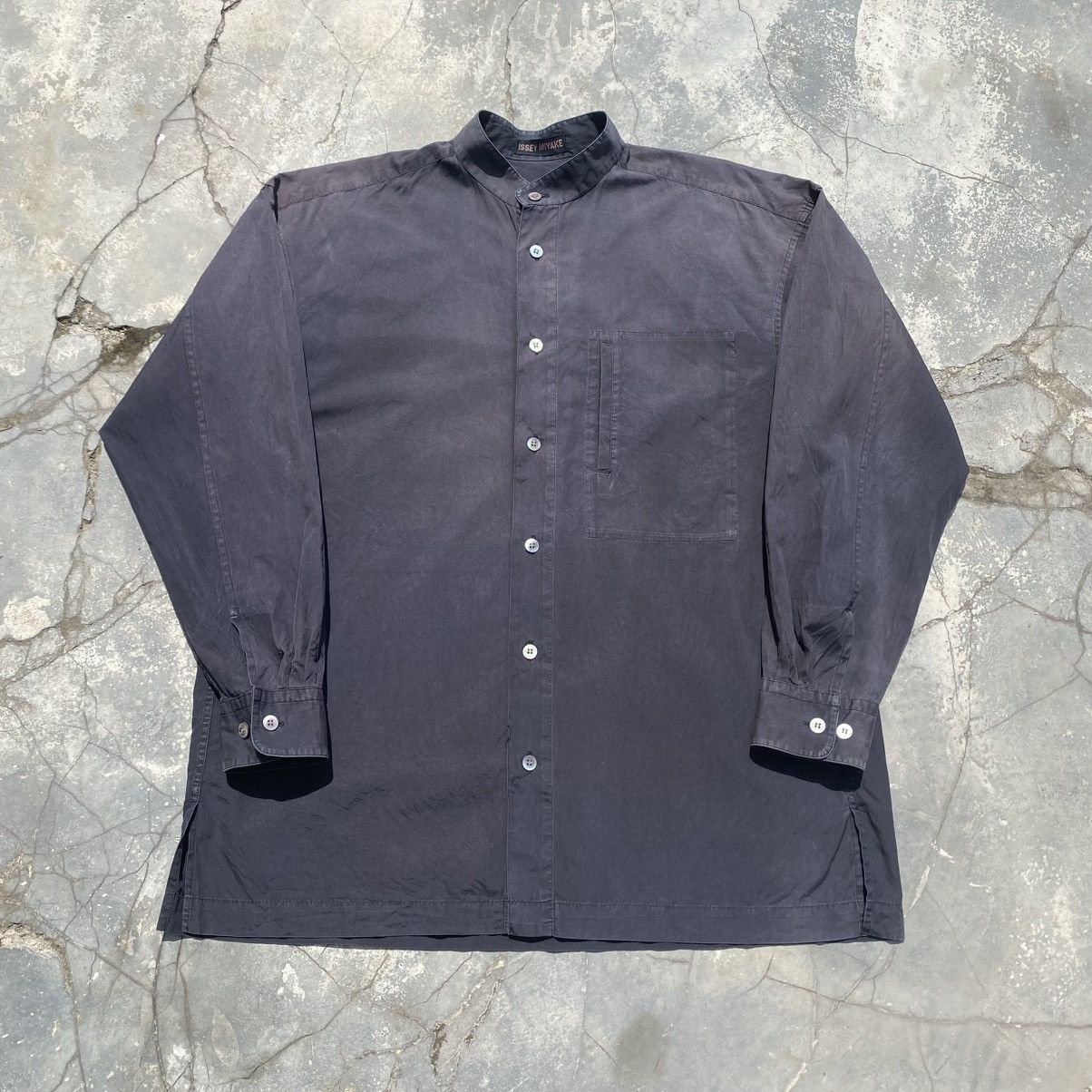 Homme Plisse Issey Miyake Very Rare 1980s ISSEY MIYAKE Mandarin Collar Shirt Size US L / EU 52-54 / 3 - 1 Thumbnail