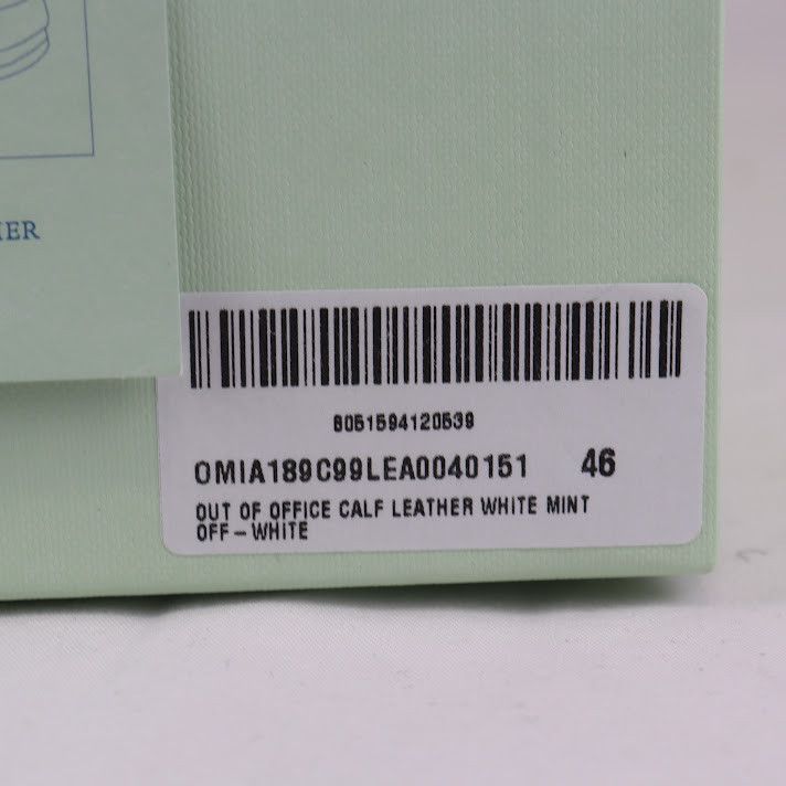 Off-White Q:3 / Out of Office Calf Leather Sneakers in White Mint Size US 13 / EU 46 - 13 Thumbnail