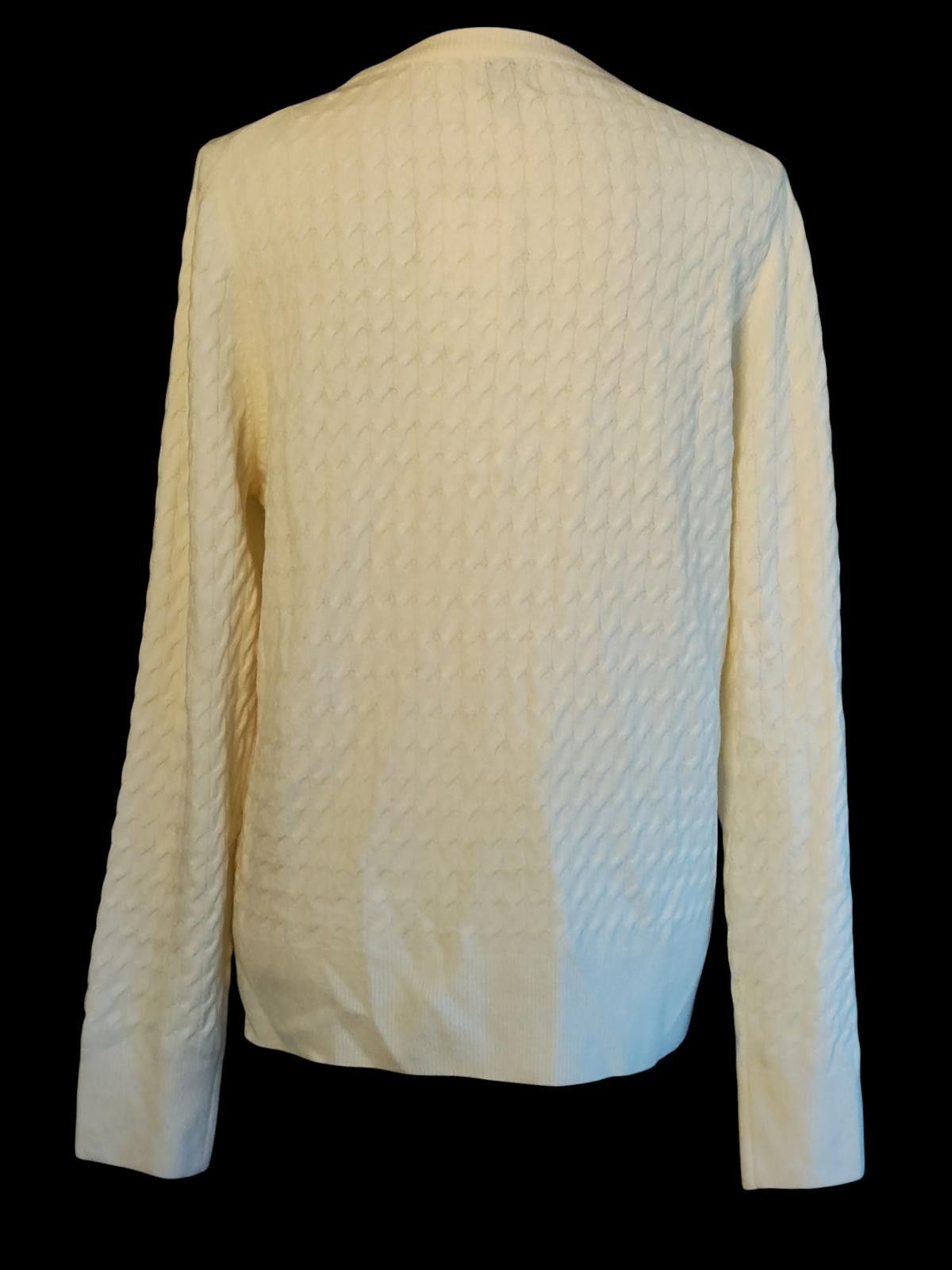 Other A New Day Women's Cream Textured Crew Neck Sweater Size M / US 6-8 / IT 42-44 - 6 Thumbnail